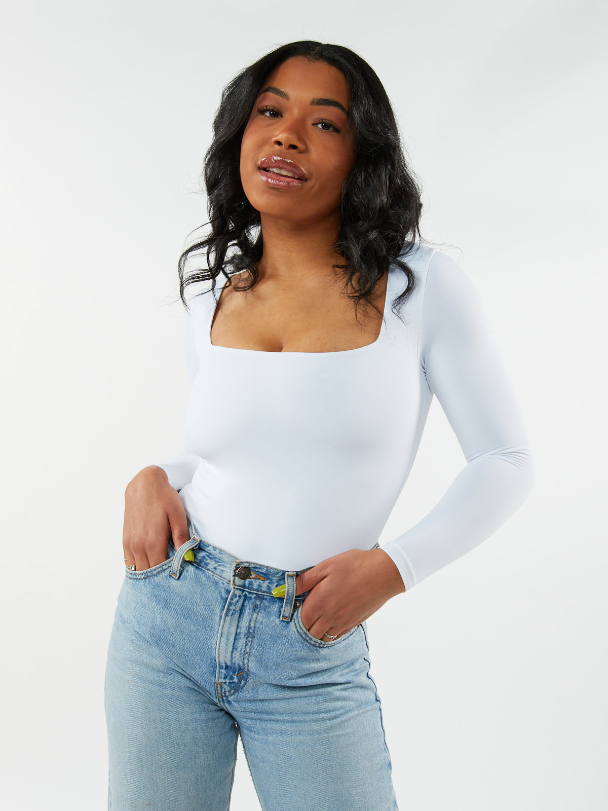 Second Skin Stacy Square Neck Bodysuit