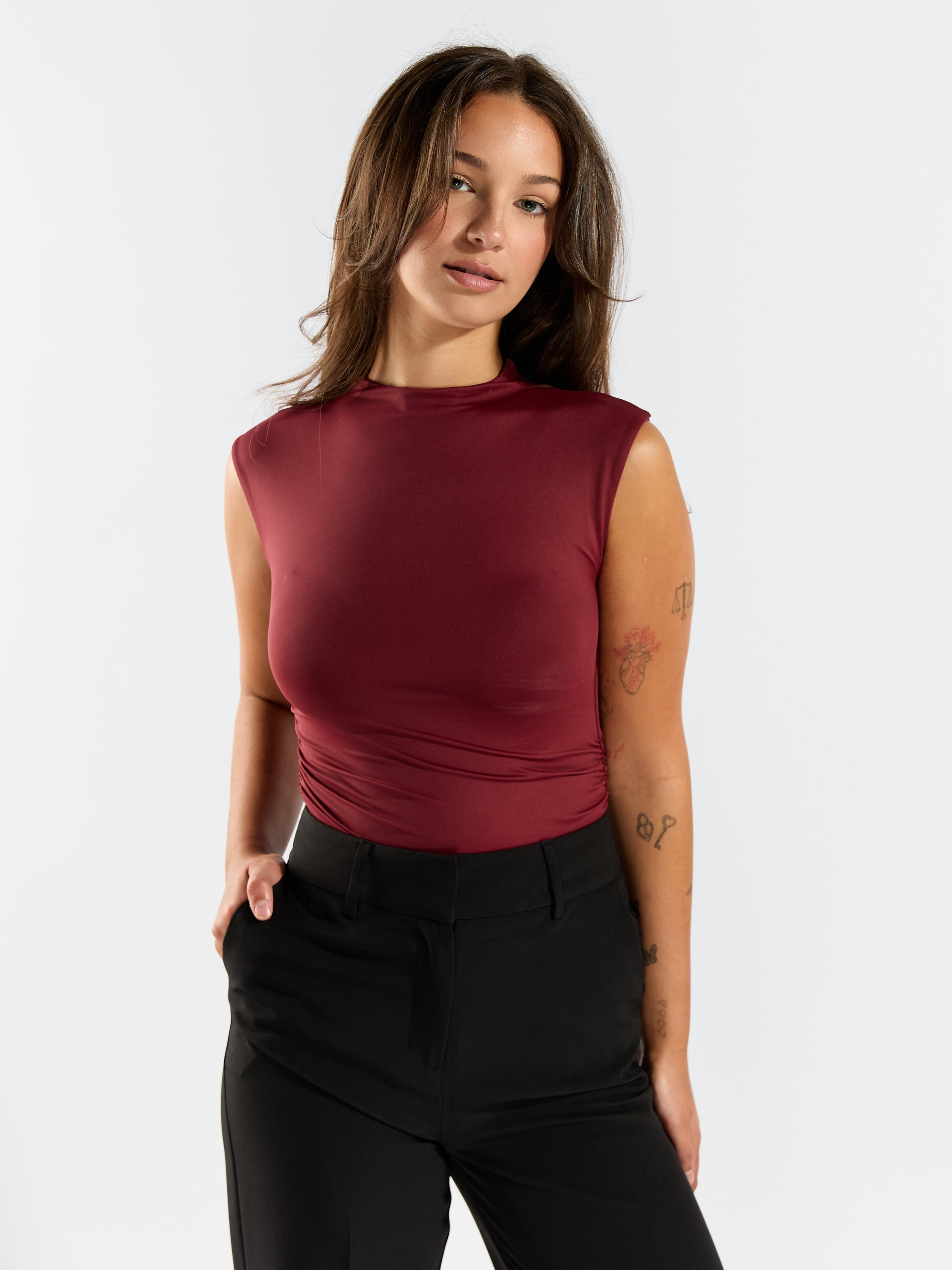 Second Skin Yve Mock Neck Tank Top