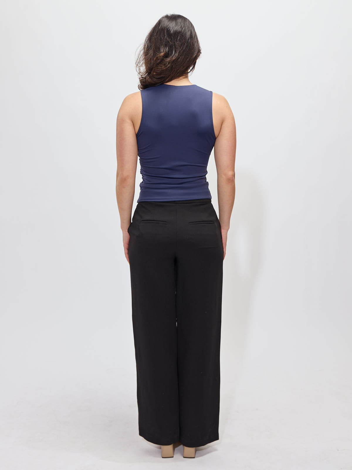 Second Skin High Neck Ruched Top