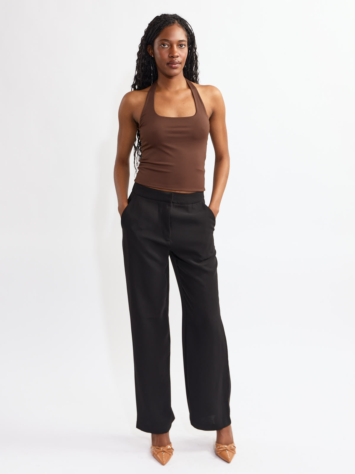 Hailey Halter Sleeveless Top