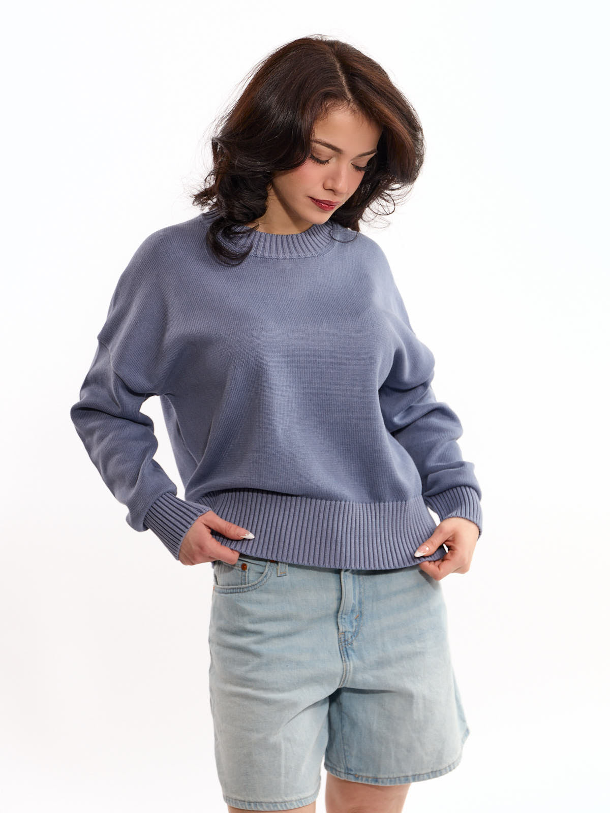 Palma Solid Long Sleeve Crew Top
