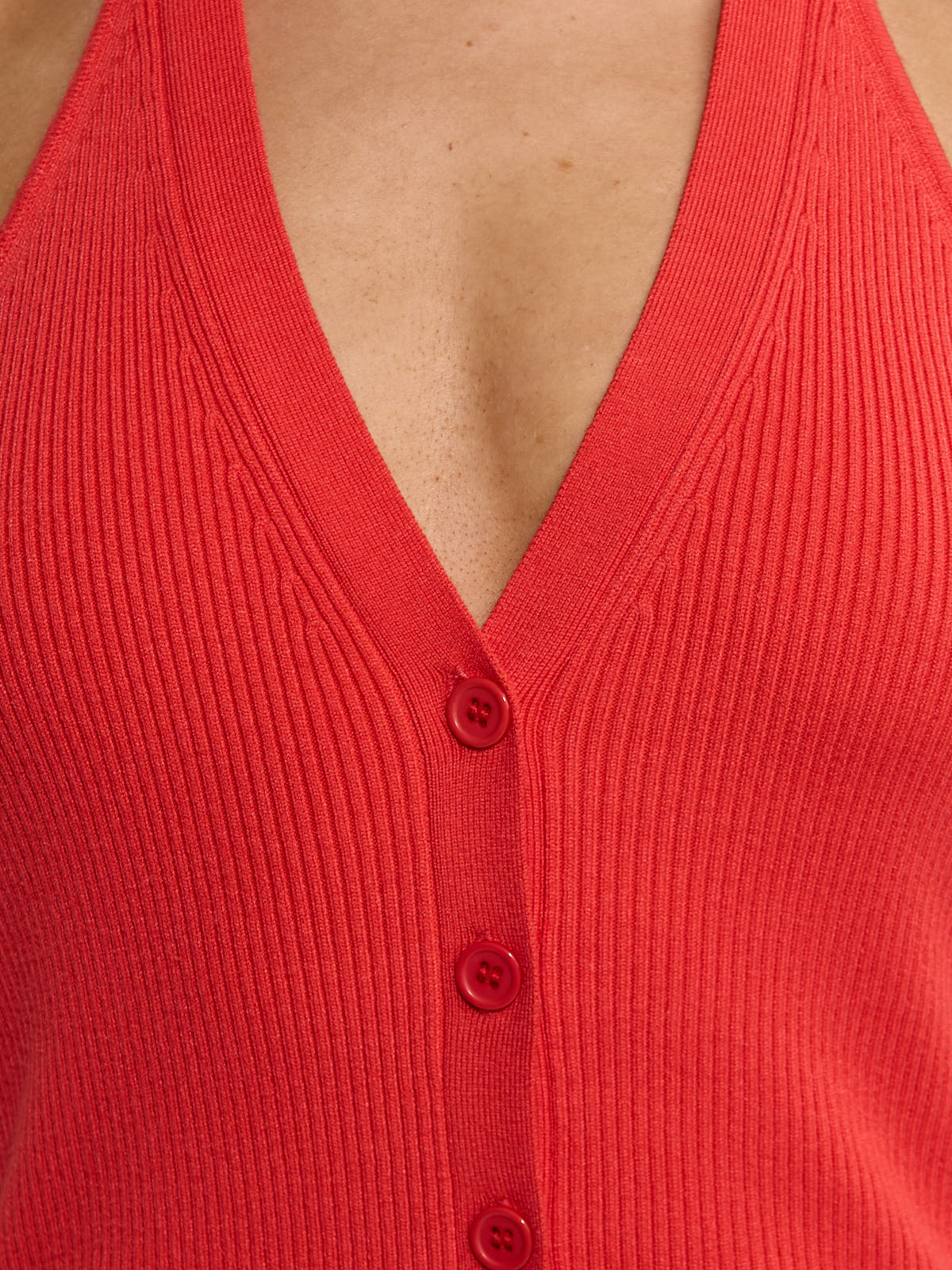 Mercer Button Halter Knit Top