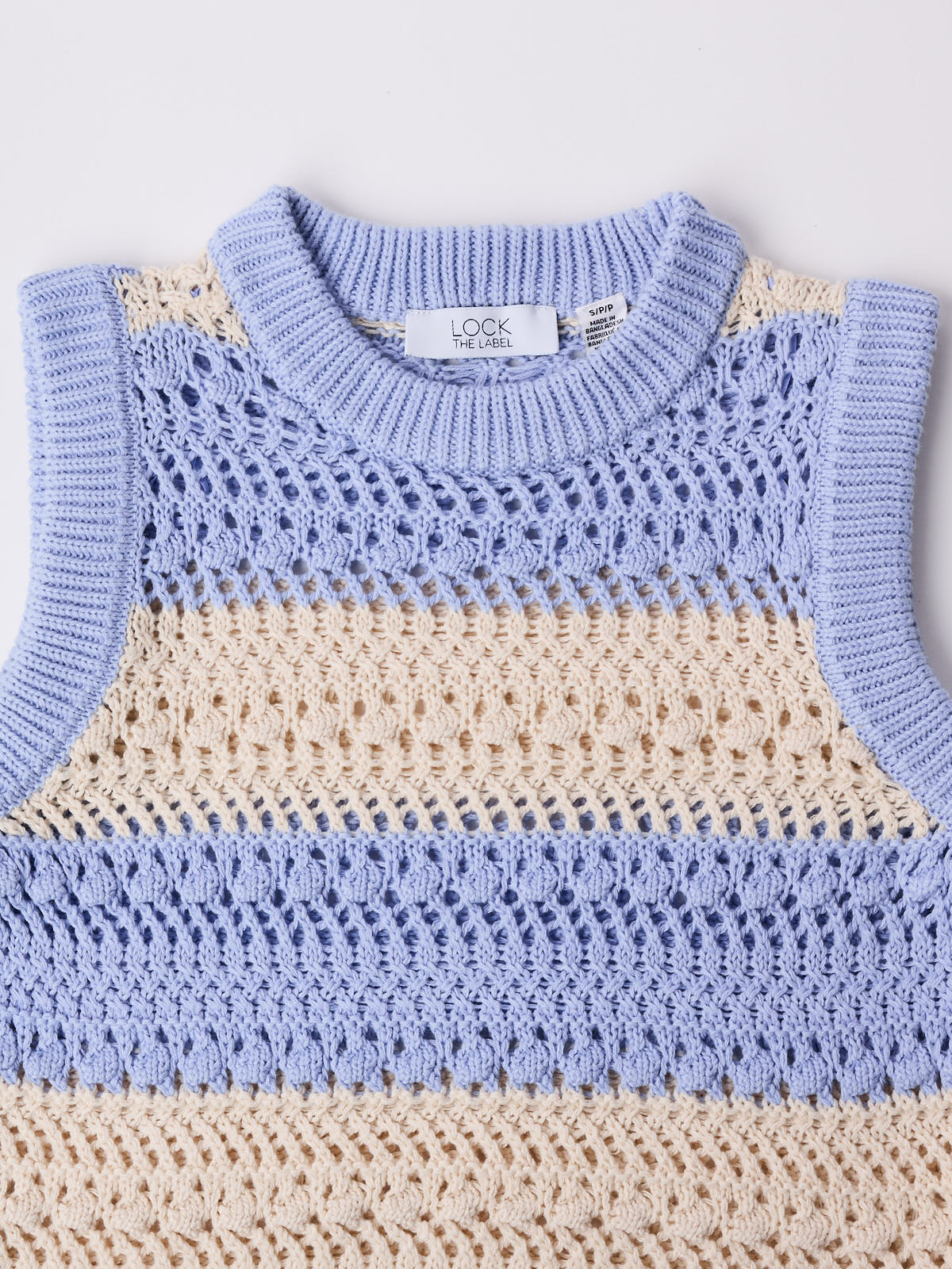 Mallory Striped Sleeveless Sweatshirt