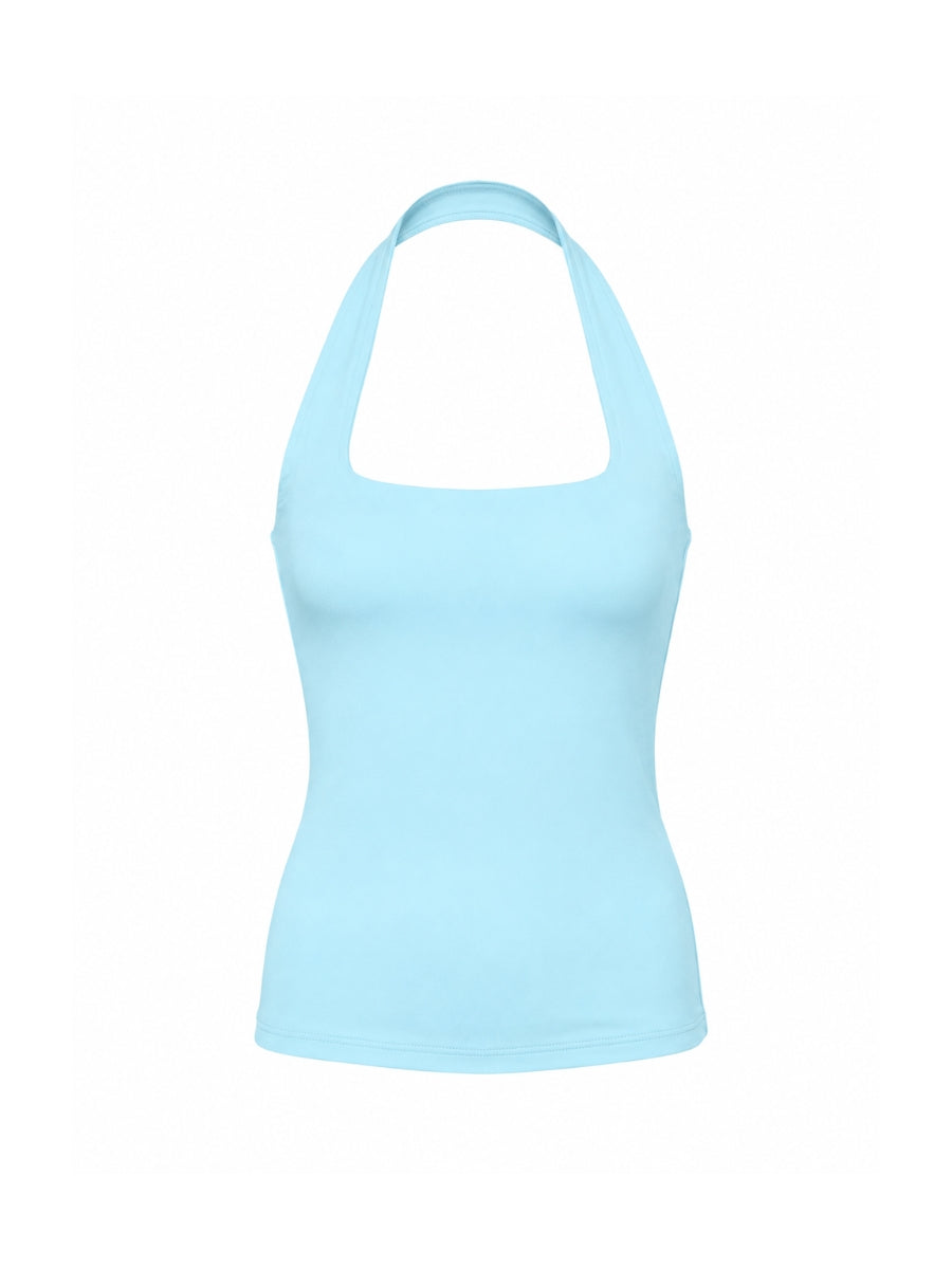 Second Skin Hailey Halter Short Sleeve Top