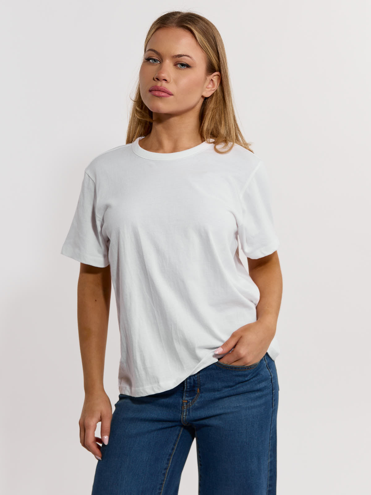 Zaya Solid Cotton T-Shirt