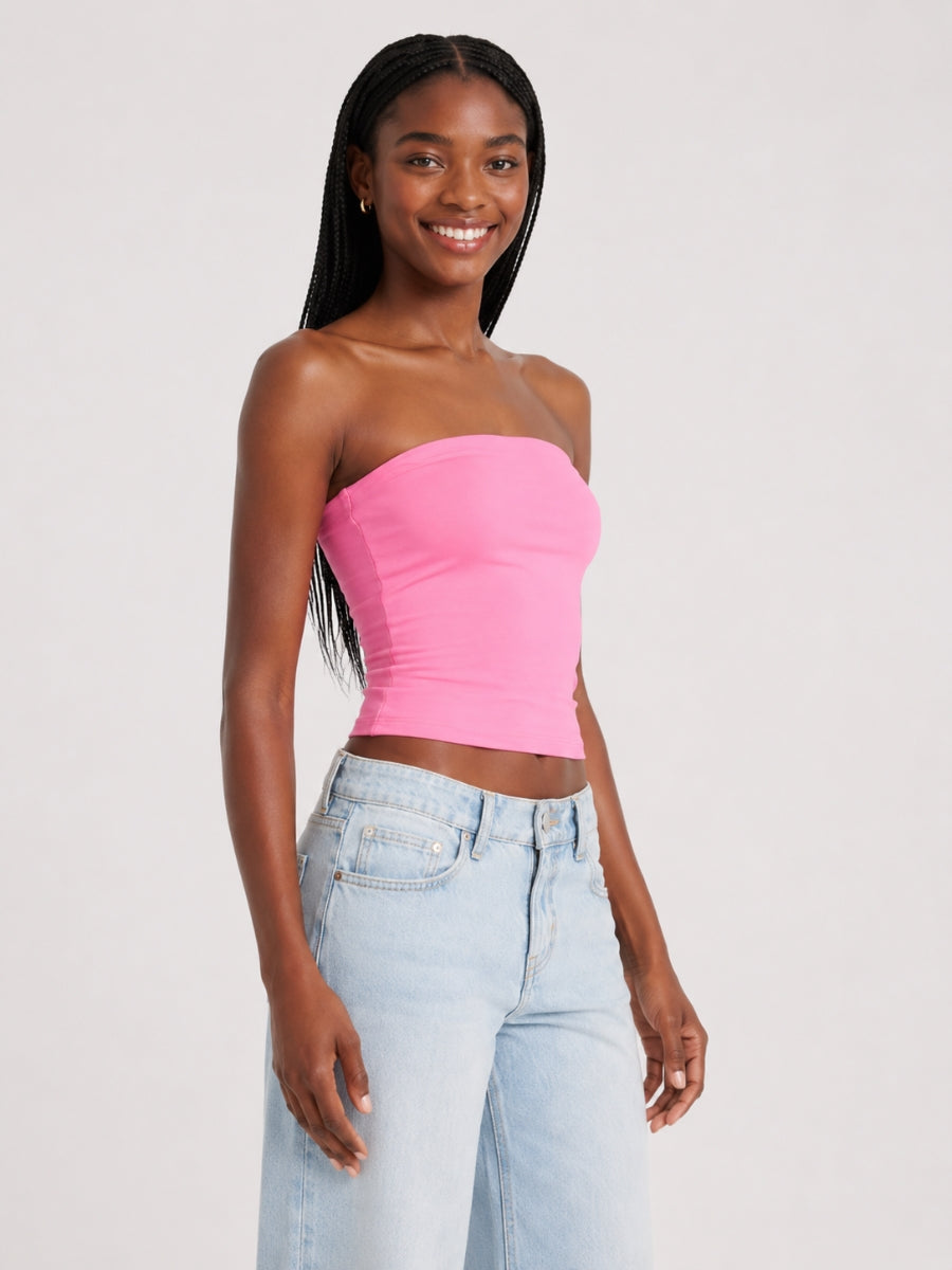 Second Skin Badia Strapless Cotton Tube Top