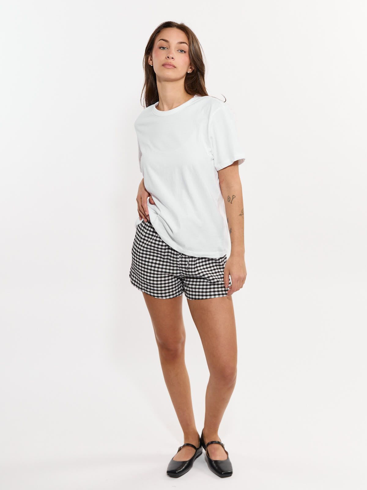 Gingham Tie Short