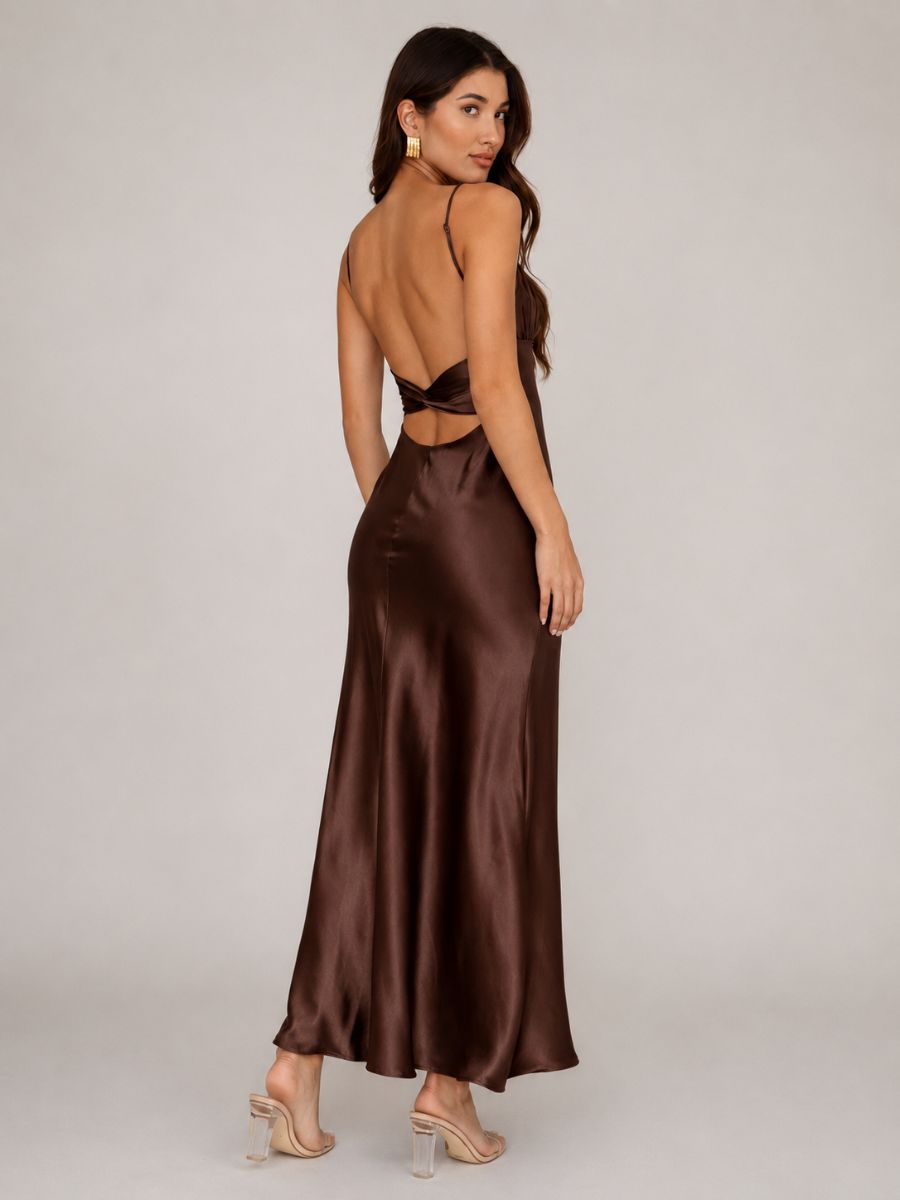 Jayda Satin Twist Maxi Dress – envy+grace