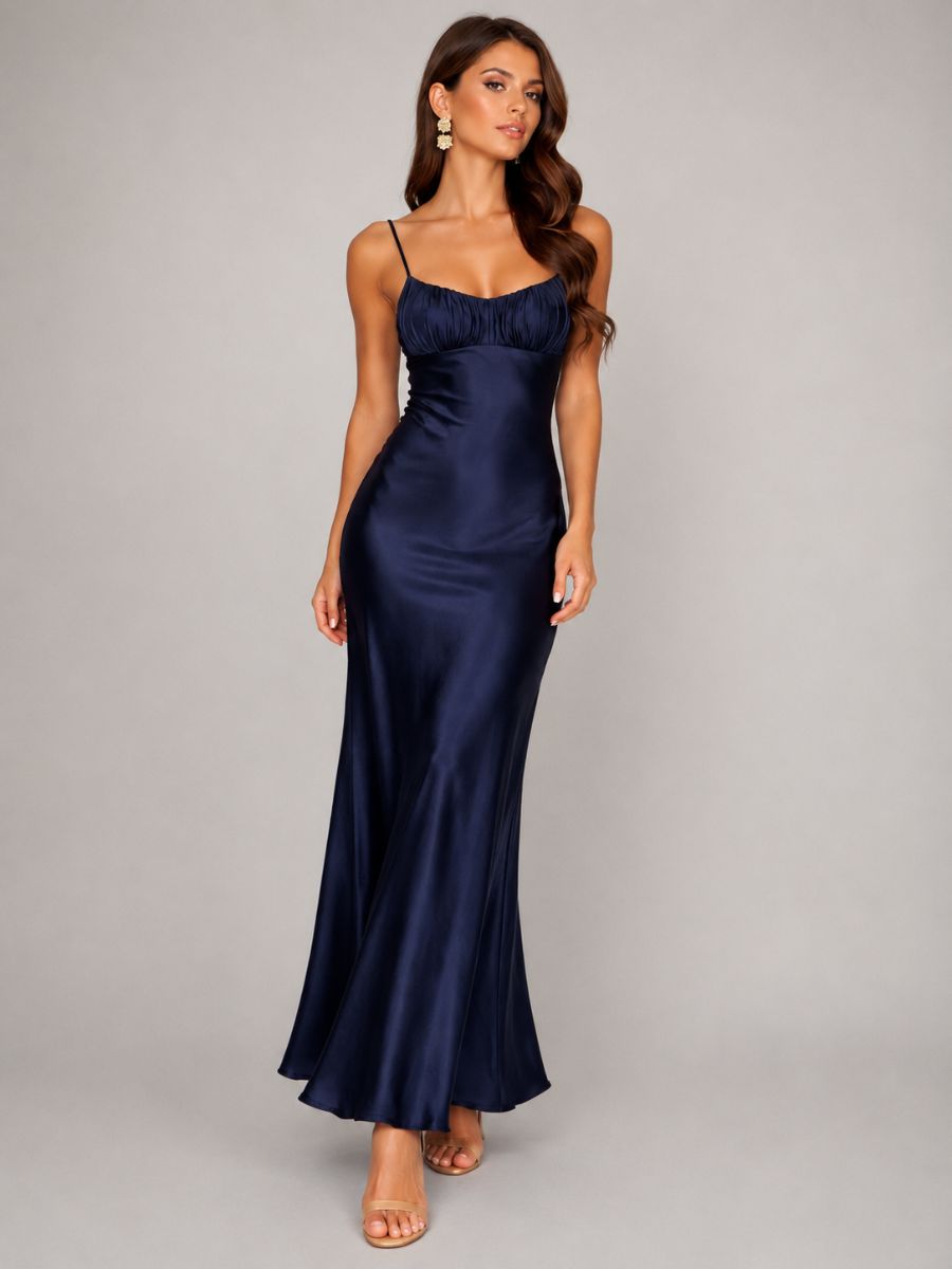 Jayda Satin Twist Maxi Dress