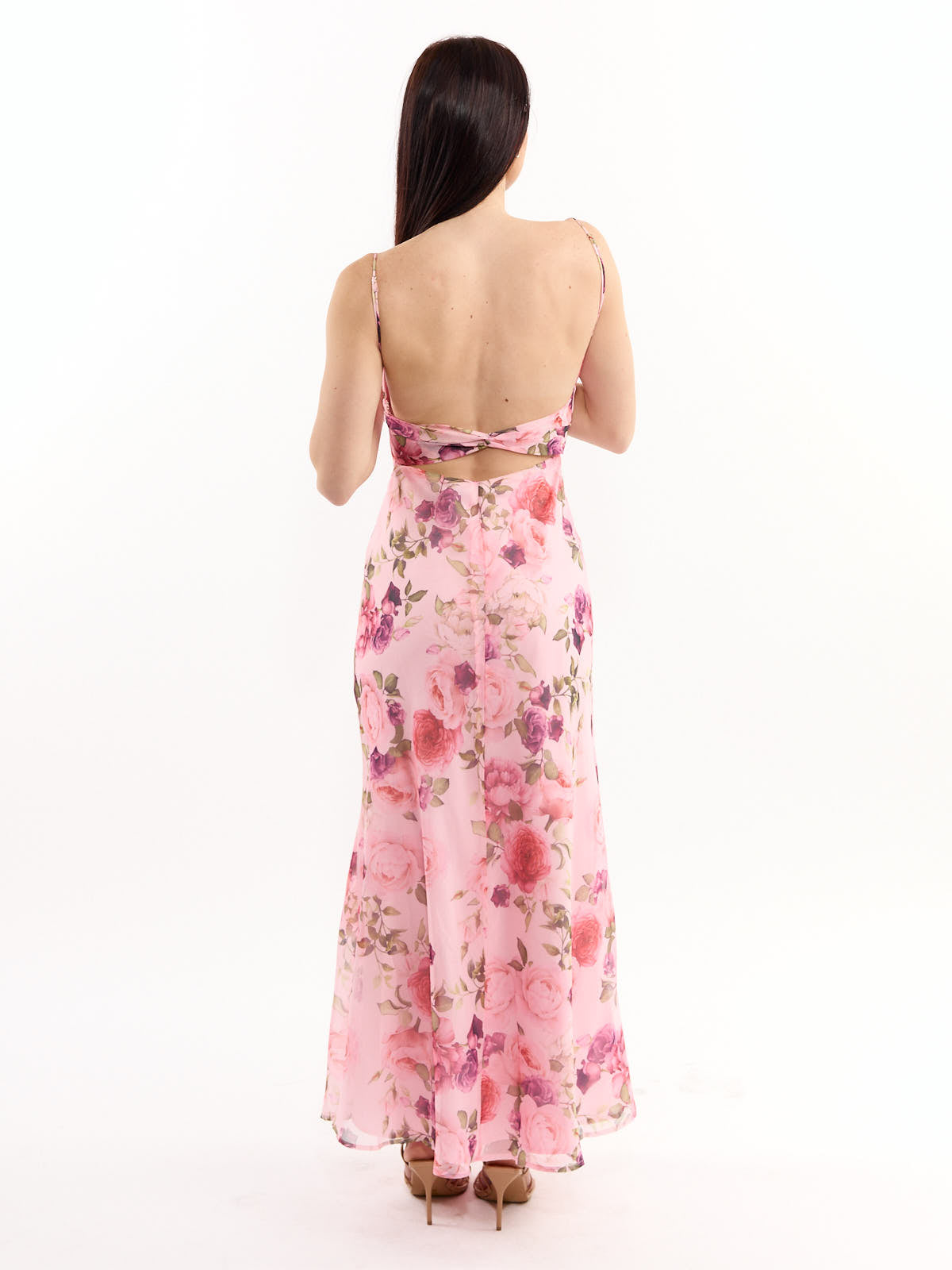 Jayda Rose Chiffon Twist Back Dress