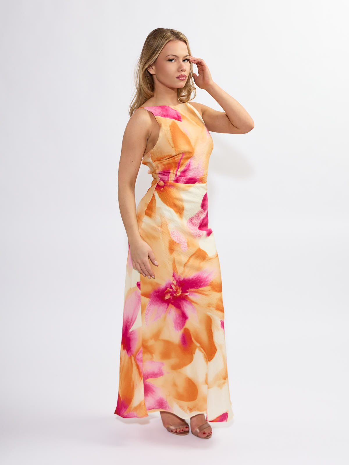 Magic Halter Linen Long Dress