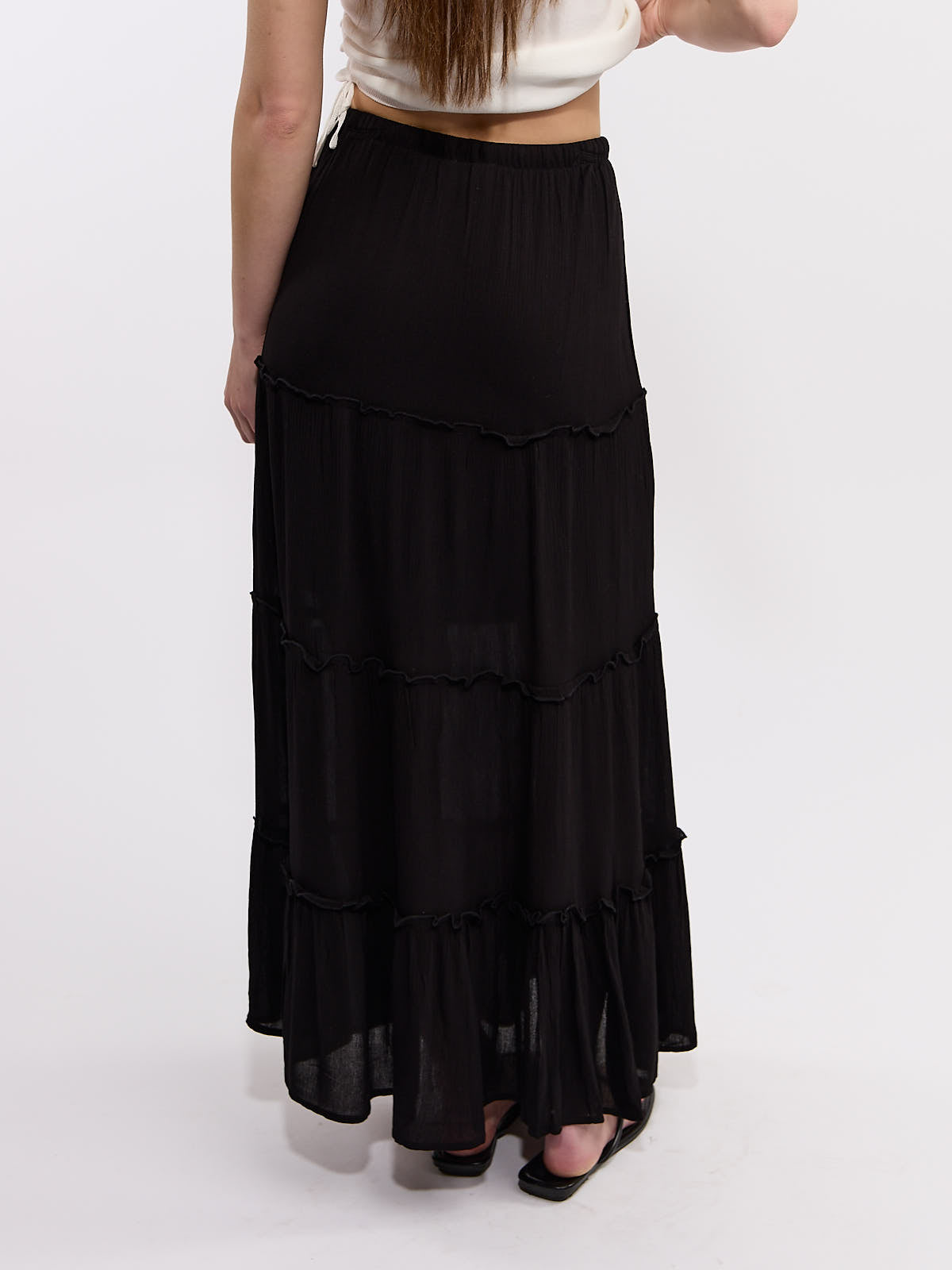 Tier Flowy Midi Skirt