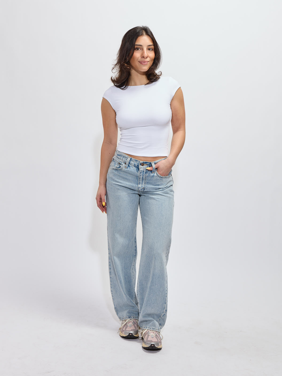 Second Skin Brida Cap Sleeve Crop Top