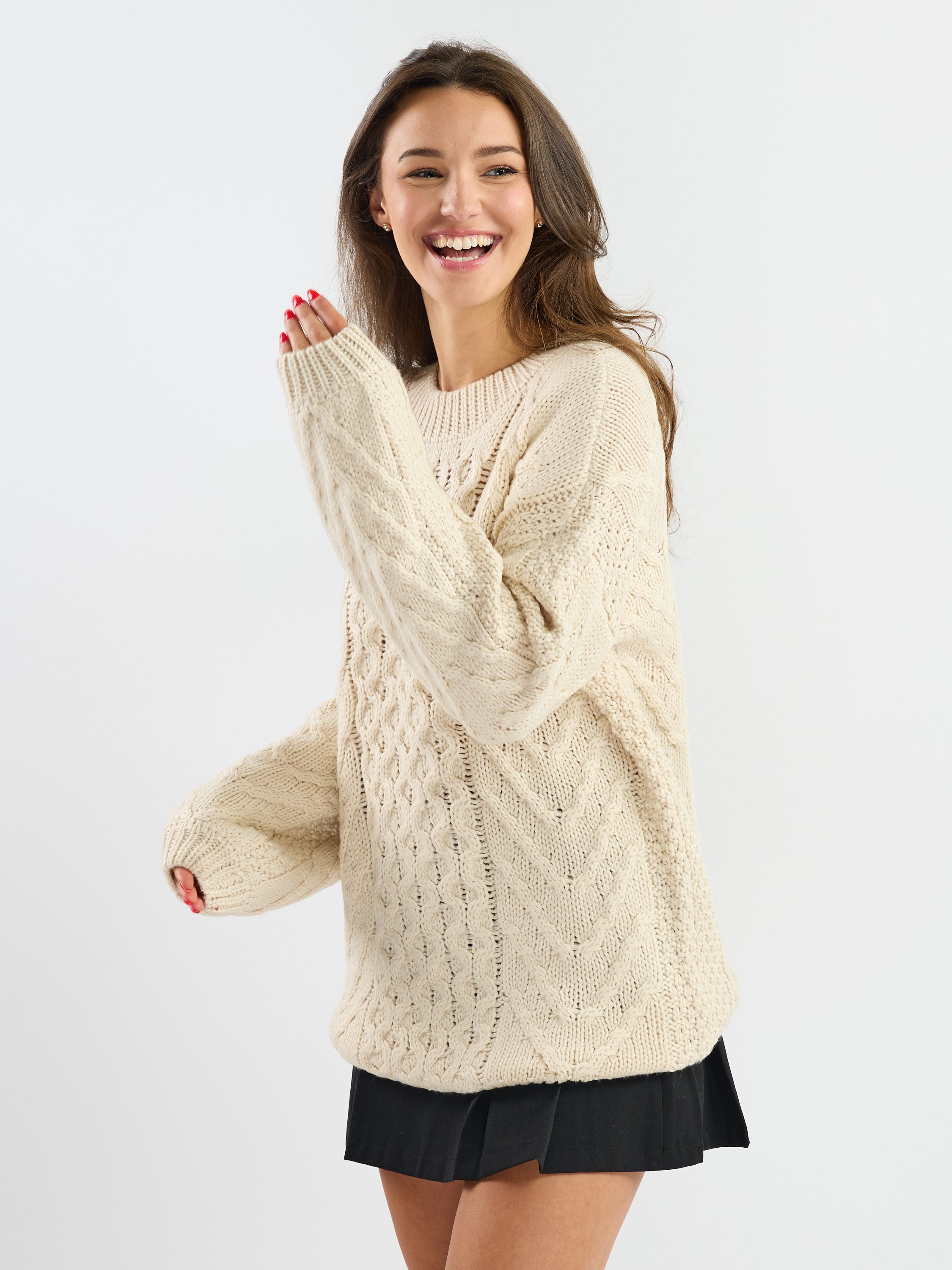 Frankie Oversized Cable Sweater