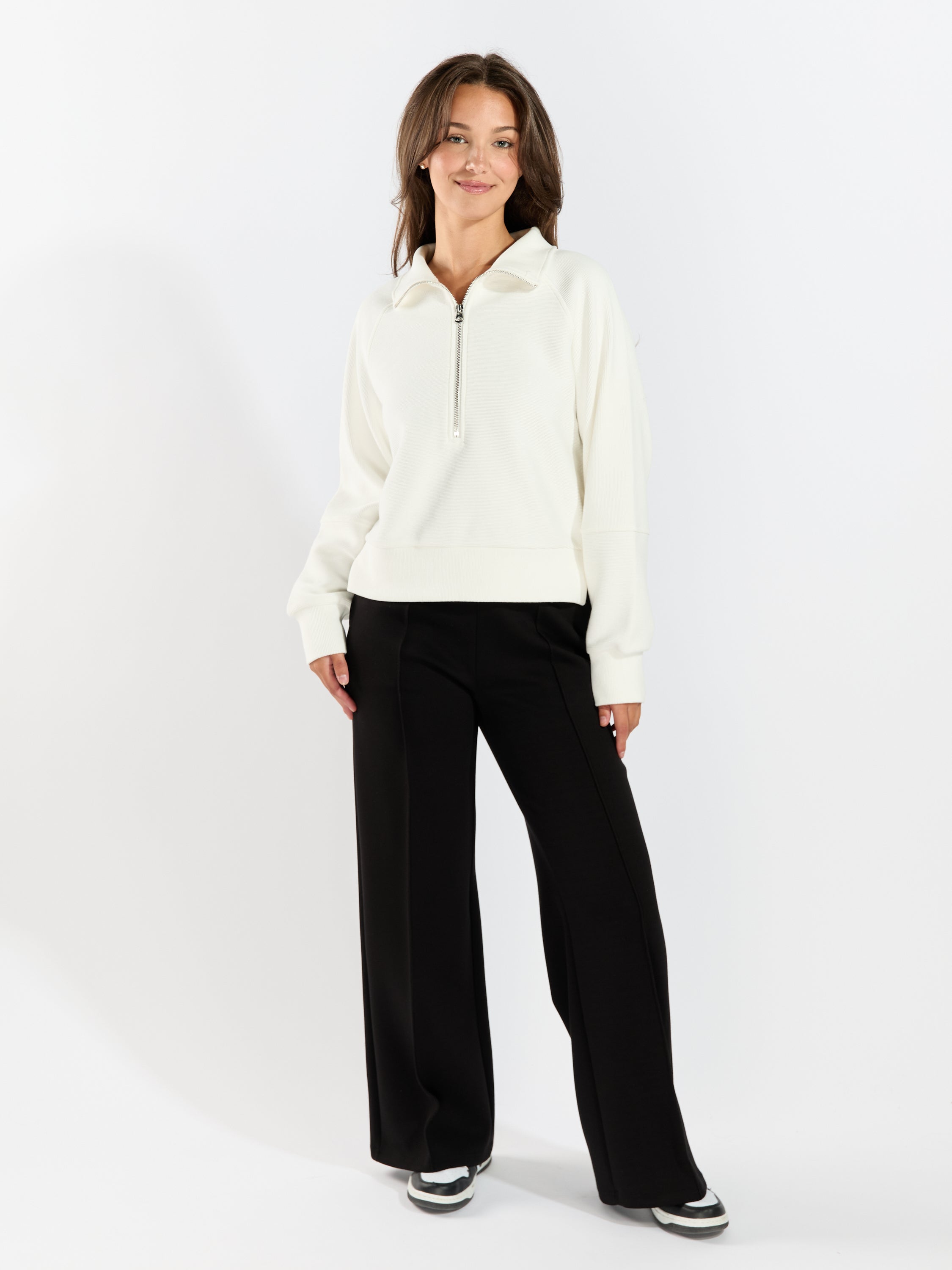 Miu Ottoman Knit 1/4 Zip Pullover