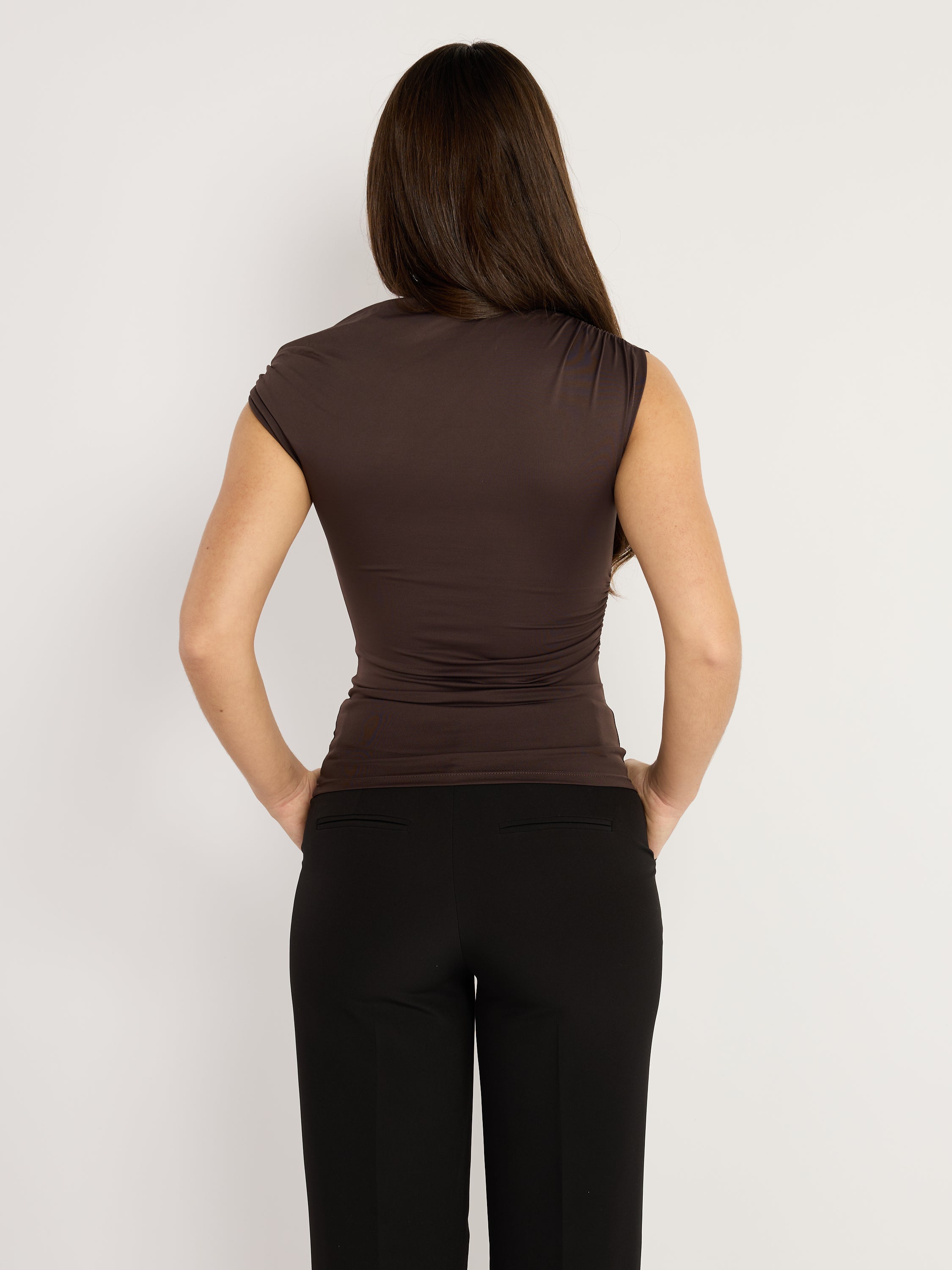 Second Skin Damian Gold Detailed Top