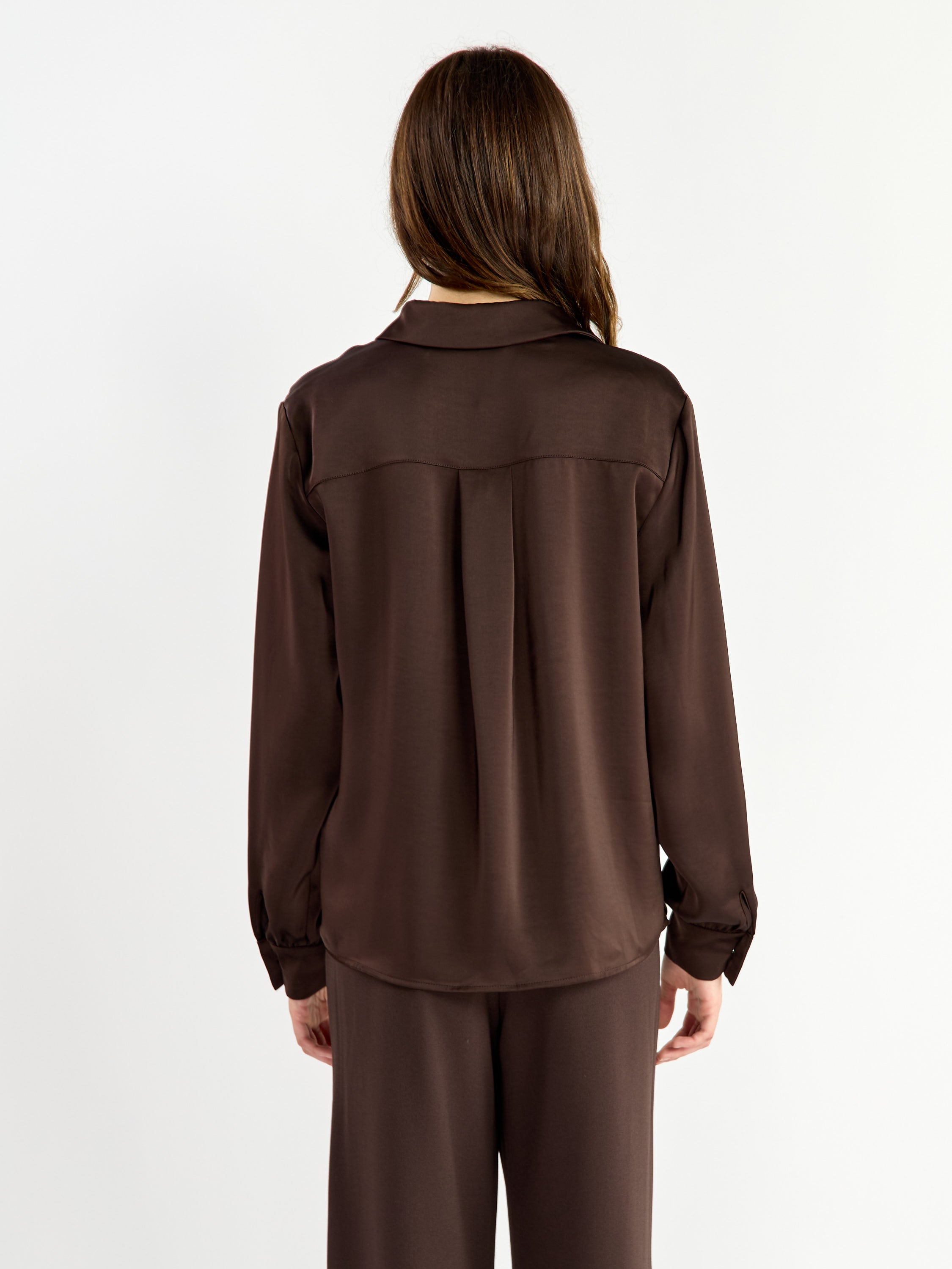 Whitty Long Sleeve Satin Blouse