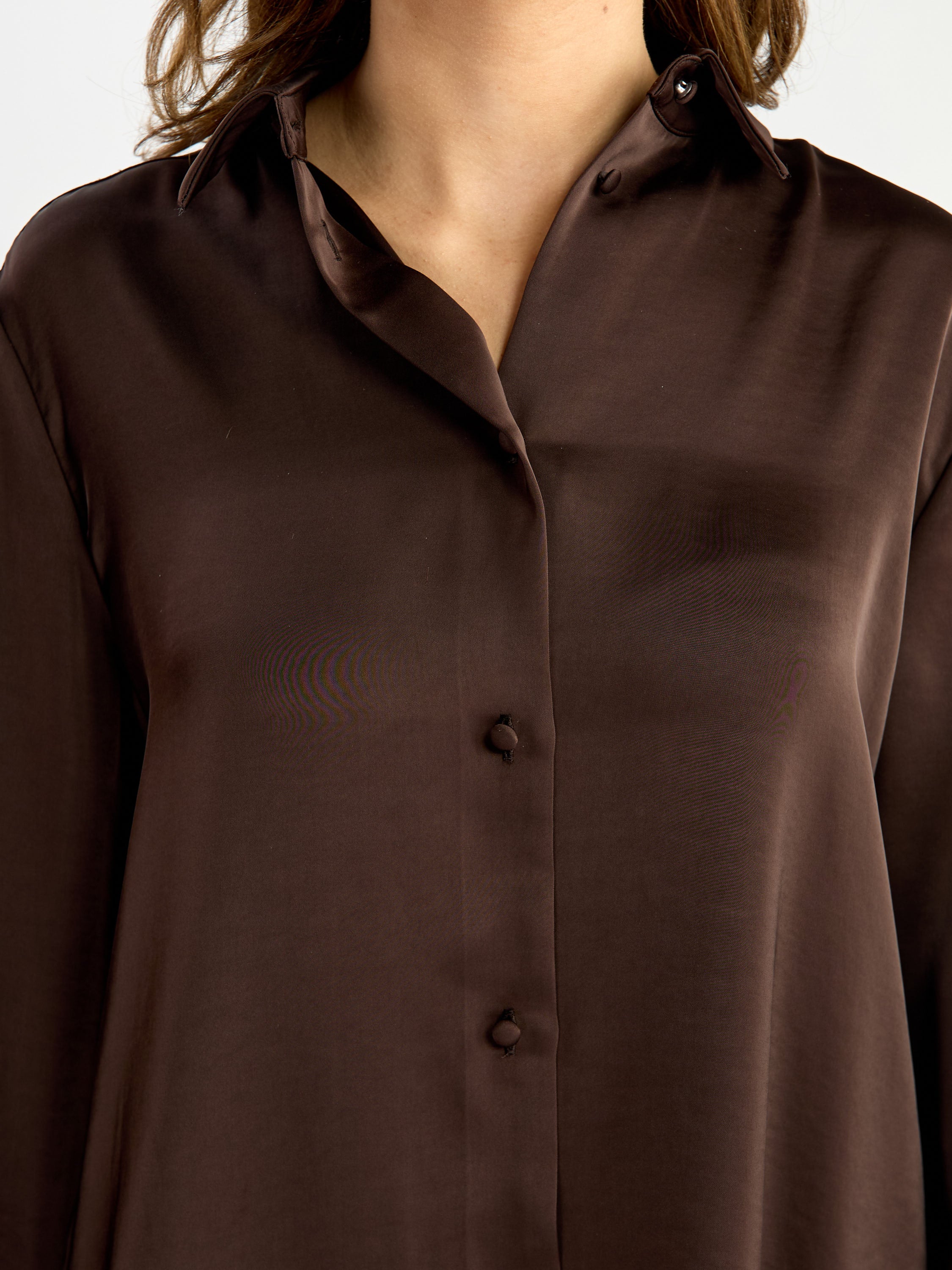 Whitty Long Sleeve Satin Blouse