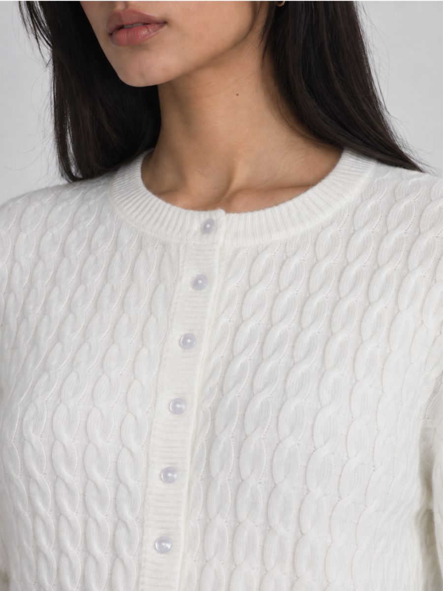 Eleanor Cable Long Sleeve Button Cardigan