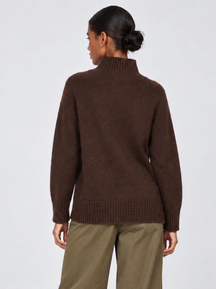 Holly Mock Neck Long Sleeve Sweater