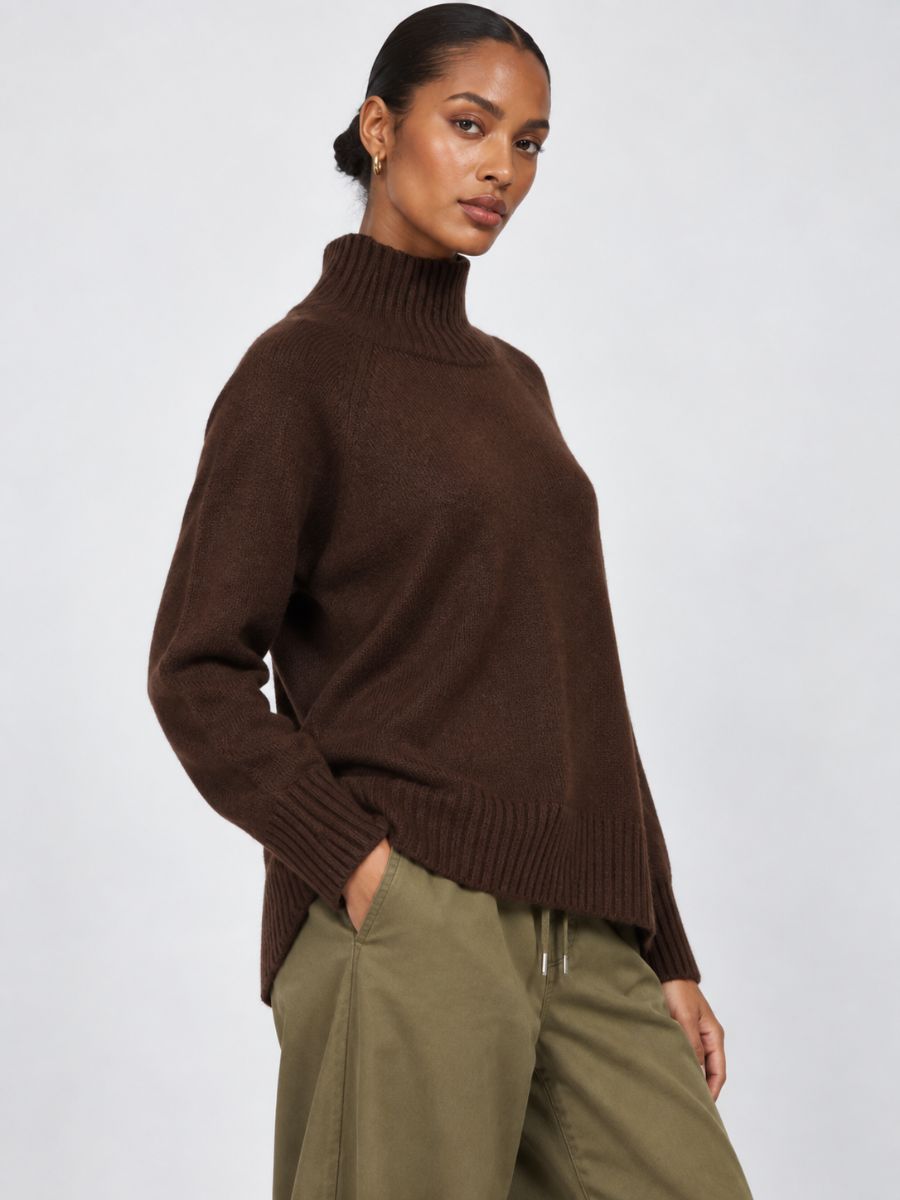 Holly Mock Neck Long Sleeve Sweater