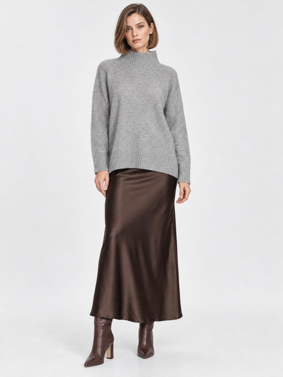 Holly Mock Neck Long Sleeve Sweater