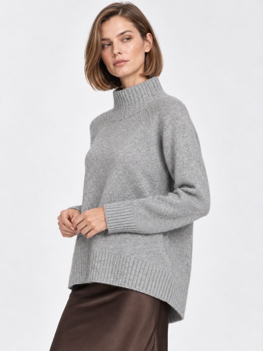Holly Mock Neck Long Sleeve Sweater