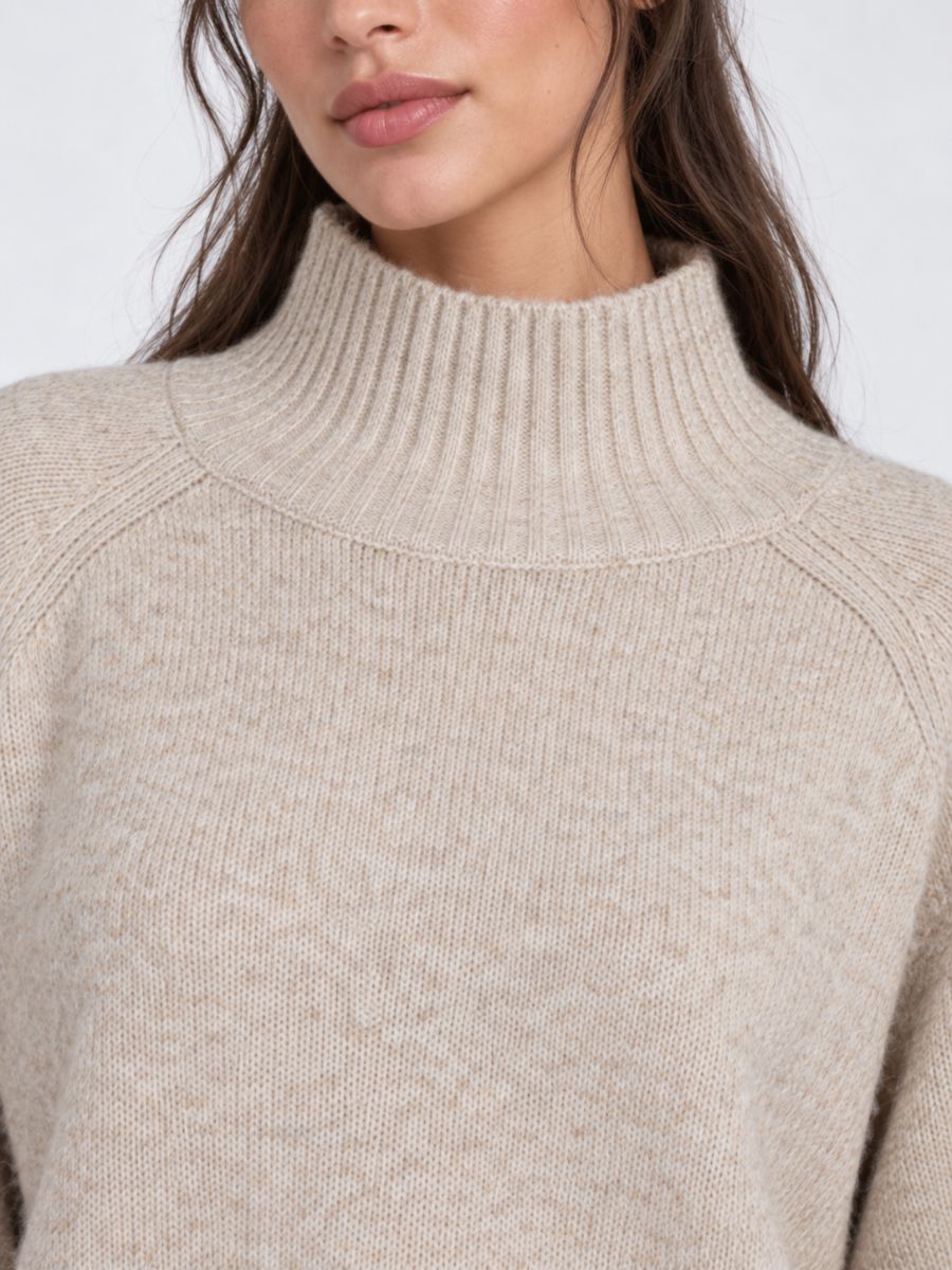 Holly Mock Neck Long Sleeve Sweater