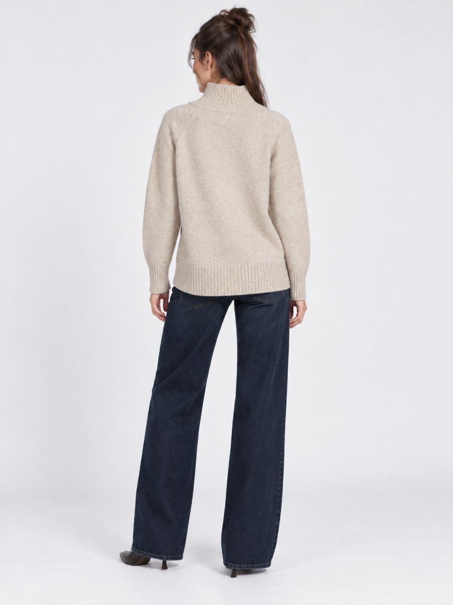Holly Mock Neck Long Sleeve Sweater