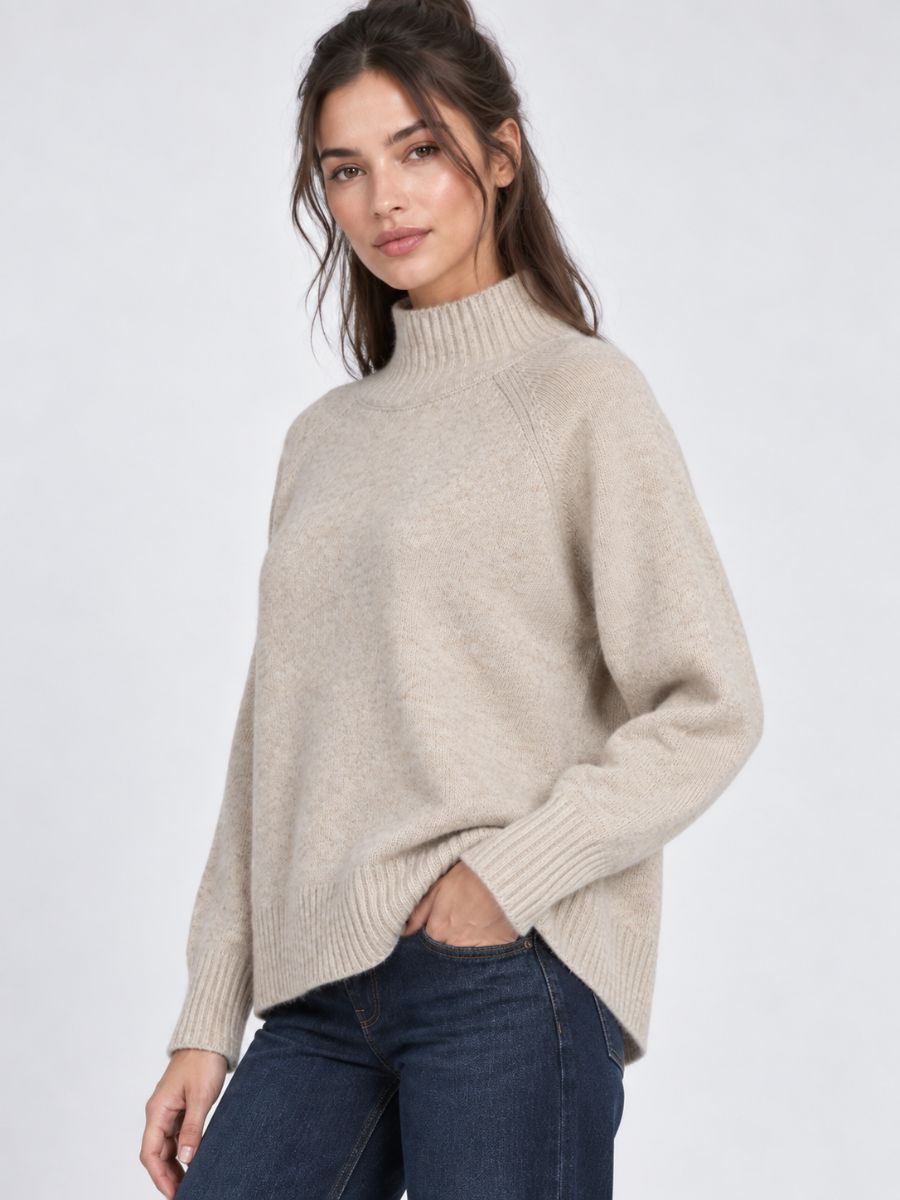 Holly Mock Neck Long Sleeve Sweater