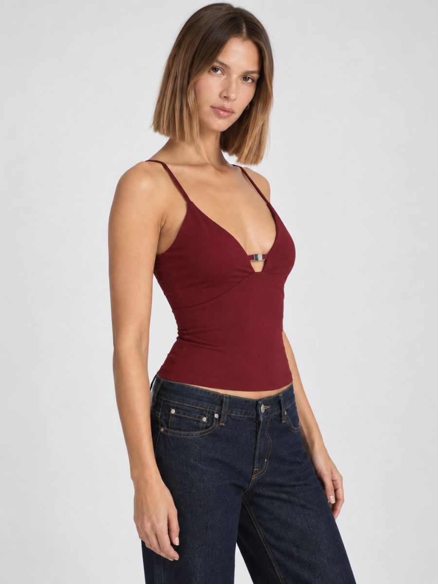 Fitch Sleeveless Gold Buckle Tank Top