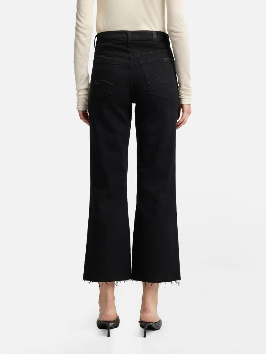 7 For All Mankind Cropped Alexa Classic Black Jean