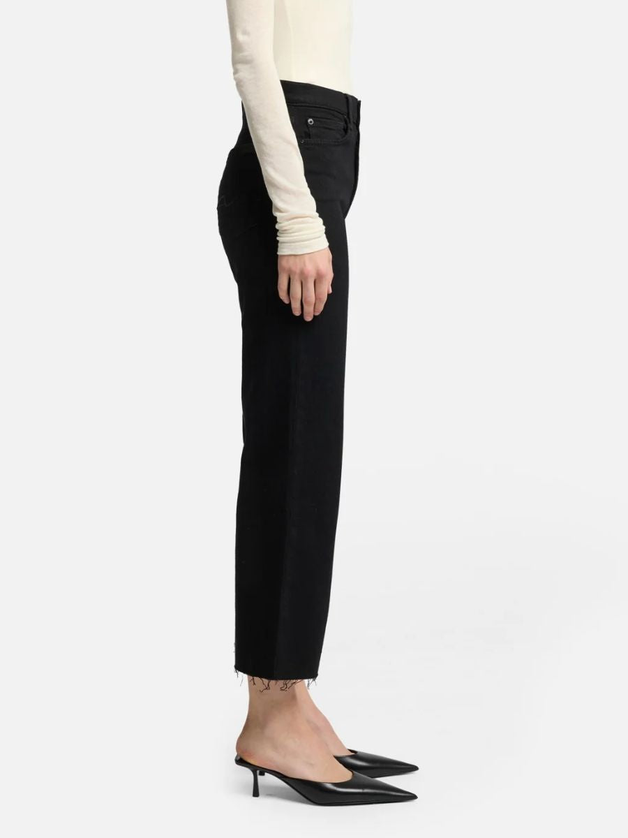 7 For All Mankind Cropped Alexa Classic Black Jean