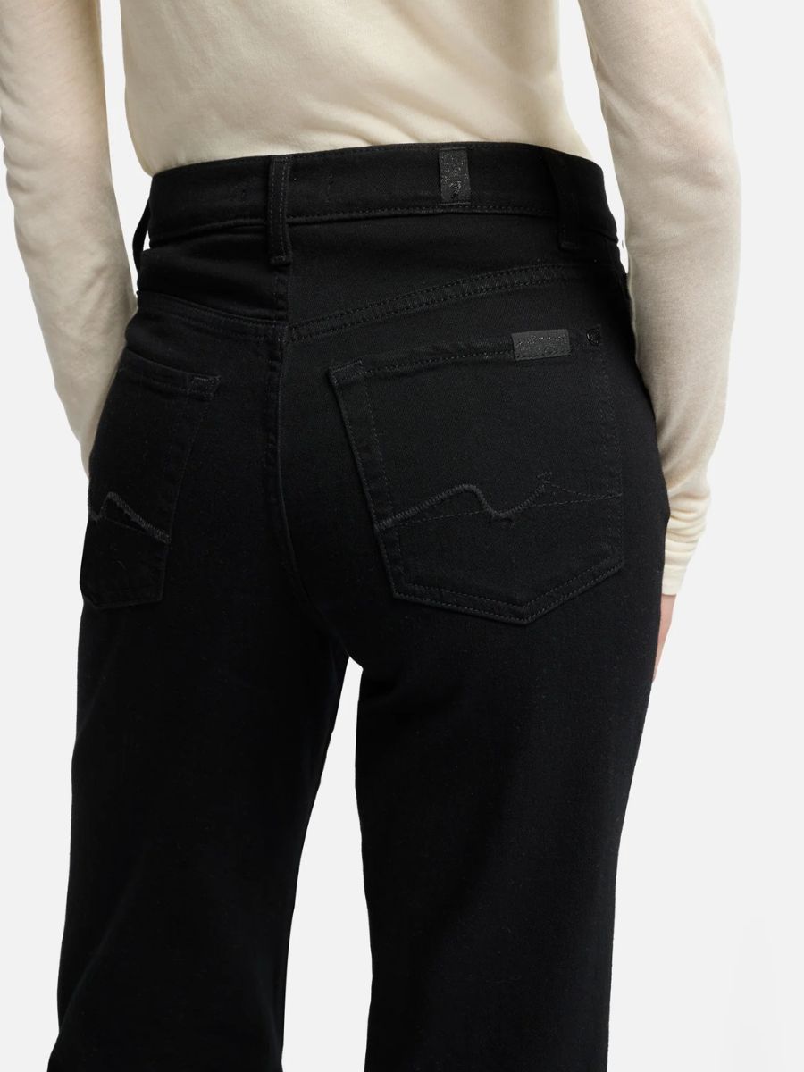 7 For All Mankind Cropped Alexa Classic Black Jean