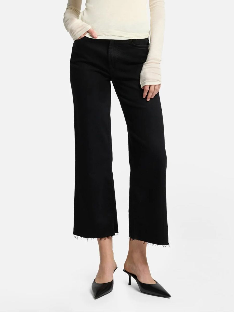 7 For All Mankind Cropped Alexa Classic Black Jean