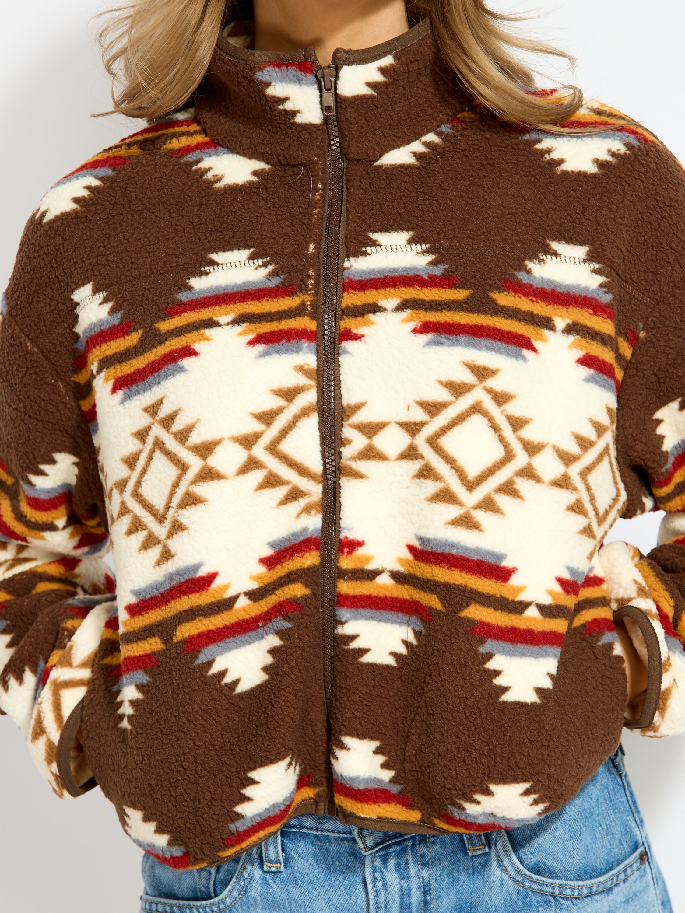 Aztec Full Zip Fleece Sweater