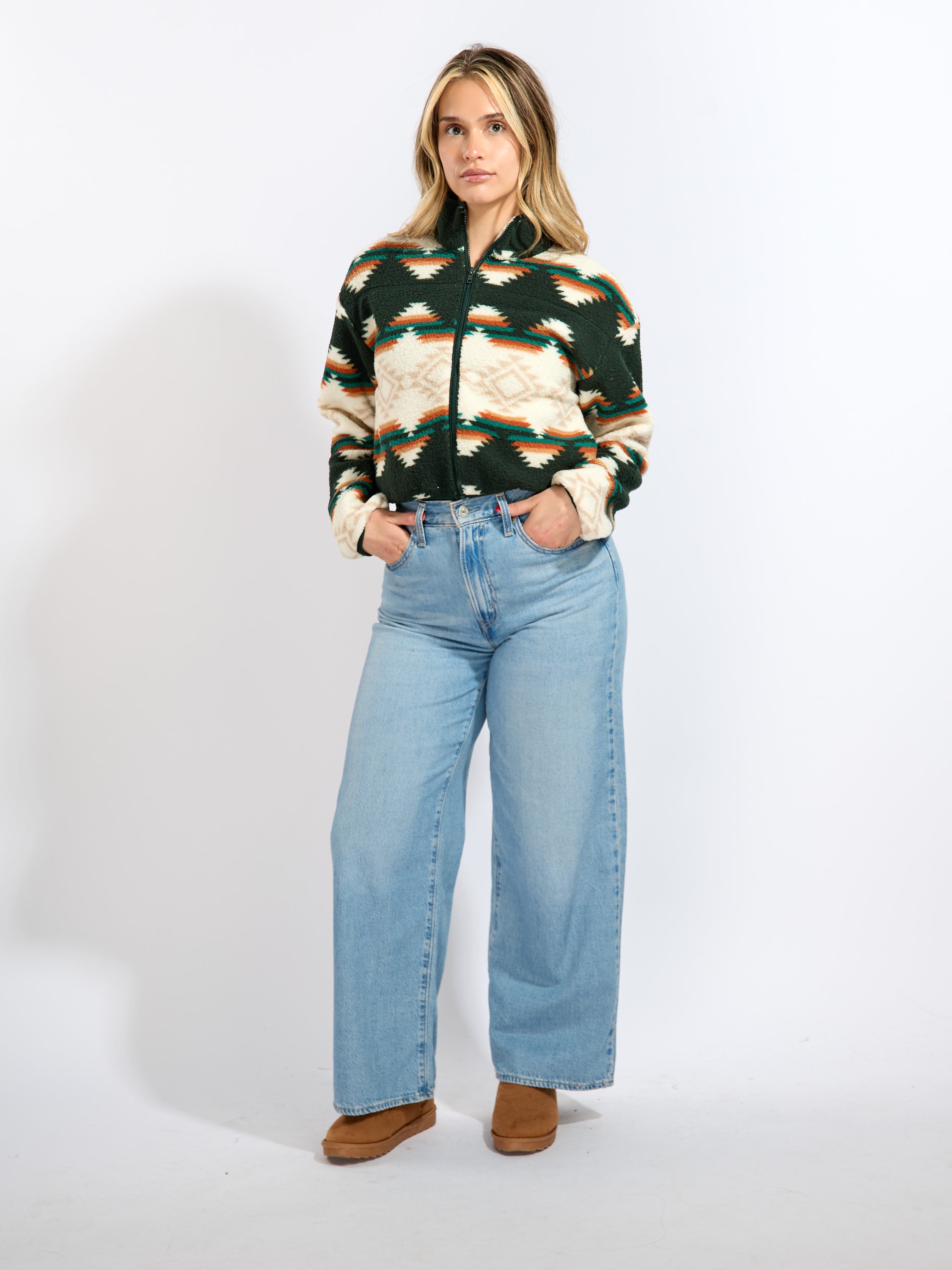 Aztec Full Zip Fleece Sweater