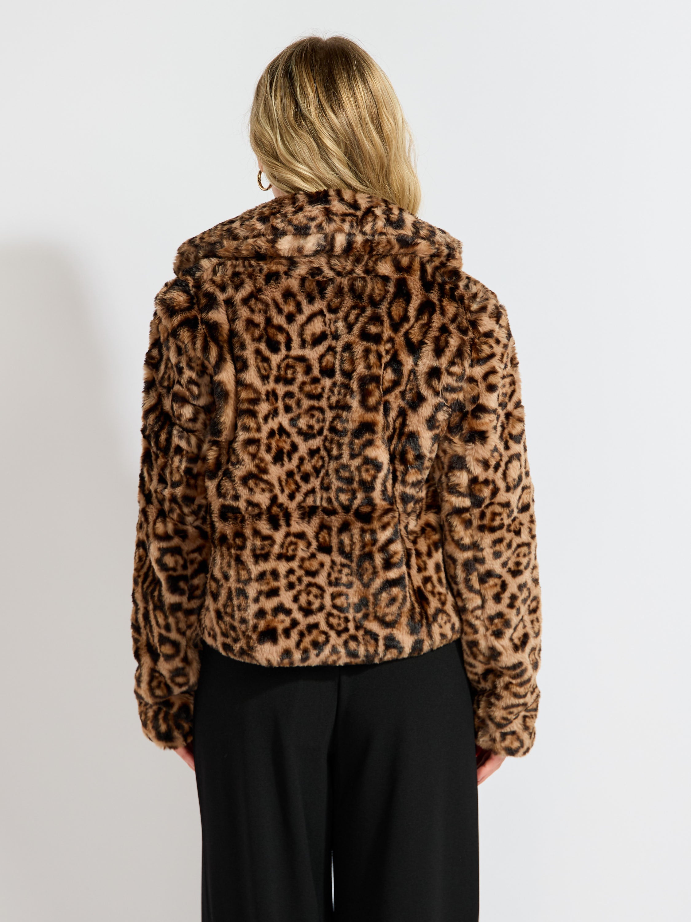 Jerry Leo Leopard Cropped Jacket
