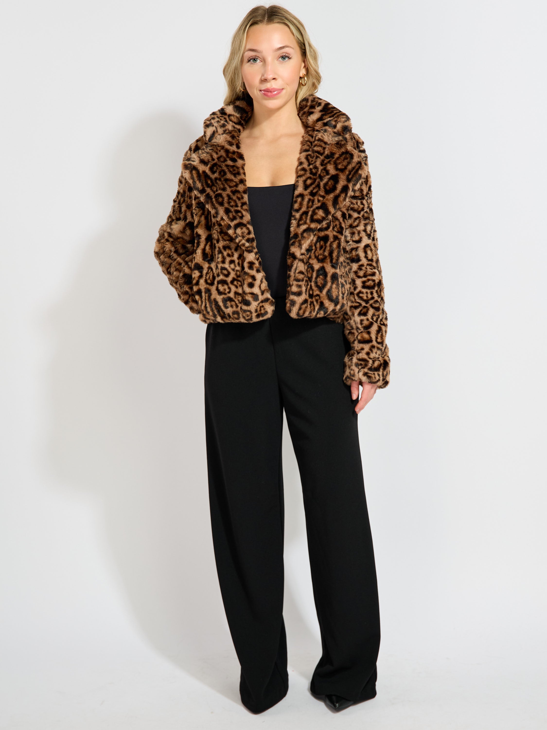 Jerry Leo Leopard Cropped Jacket