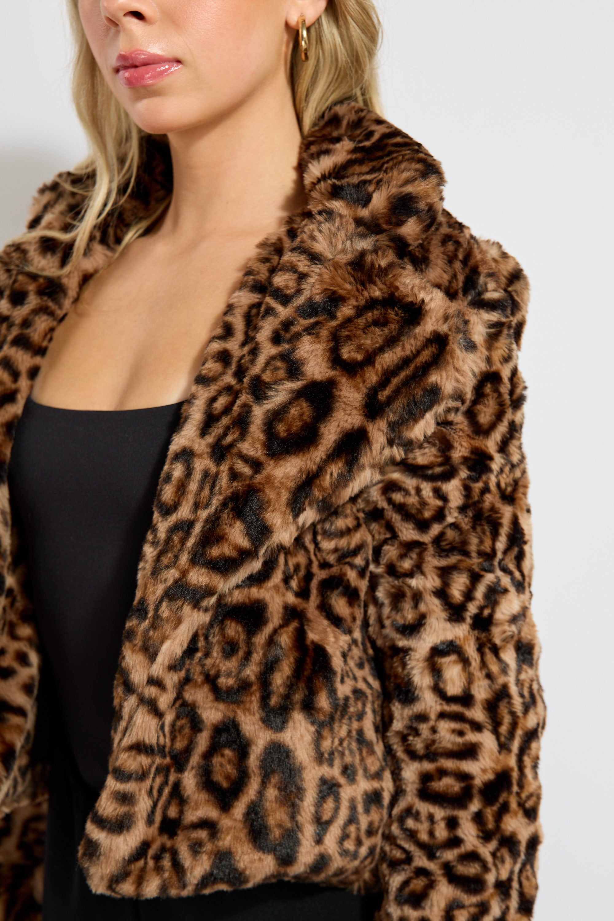 Jerry Leo Leopard Cropped Jacket