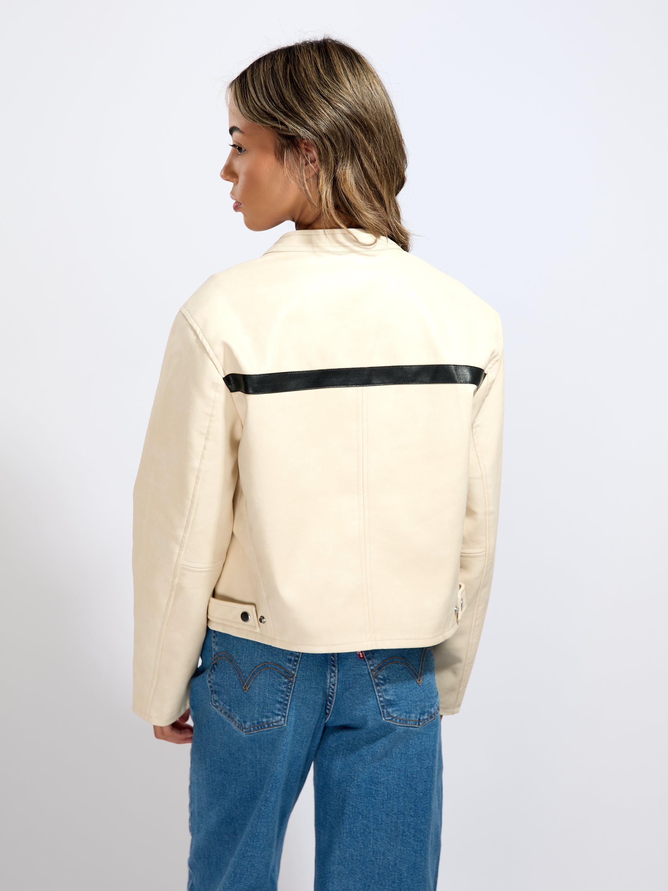 Faux Leather Shacket