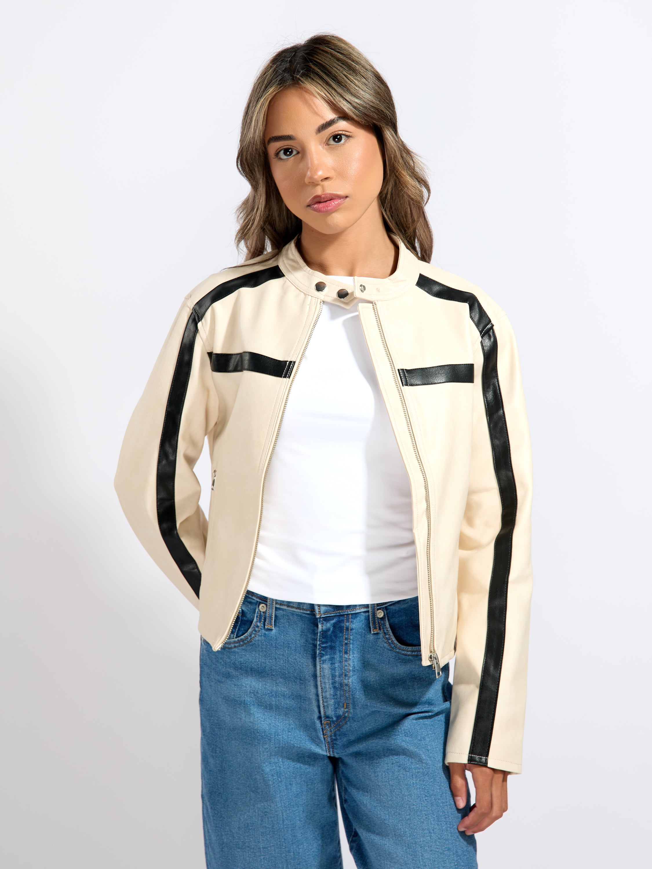 Faux Leather Shacket