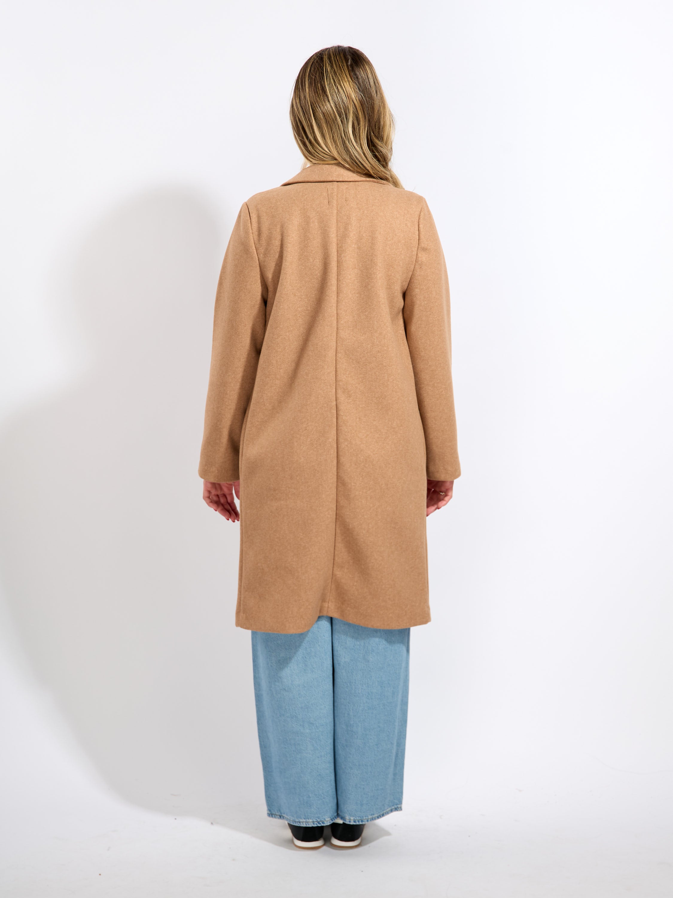 1 Button Long Wool Jacket