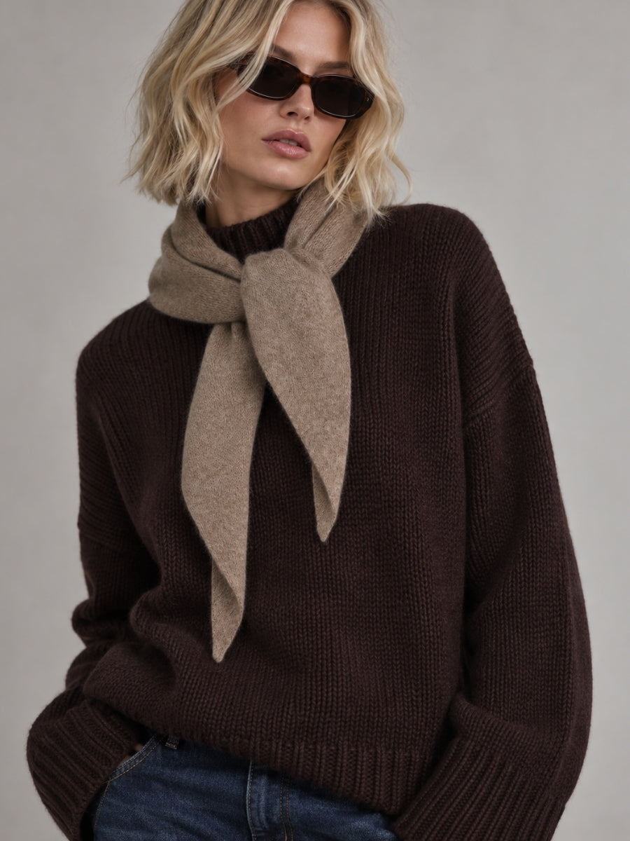 Luna Medium Cashmere Bandana Scarf