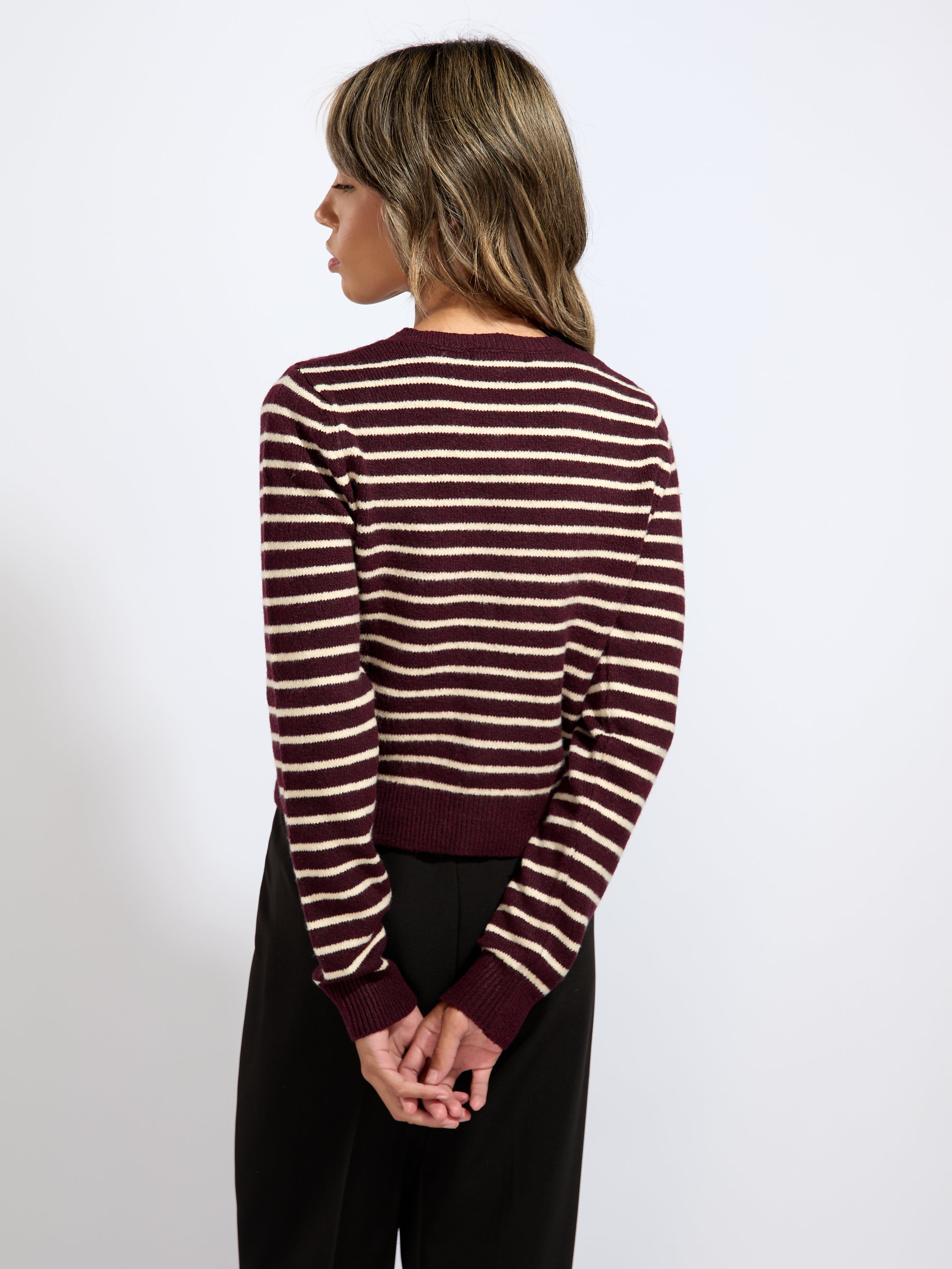 Eleanora Long Sleeve Stripe Cardigan