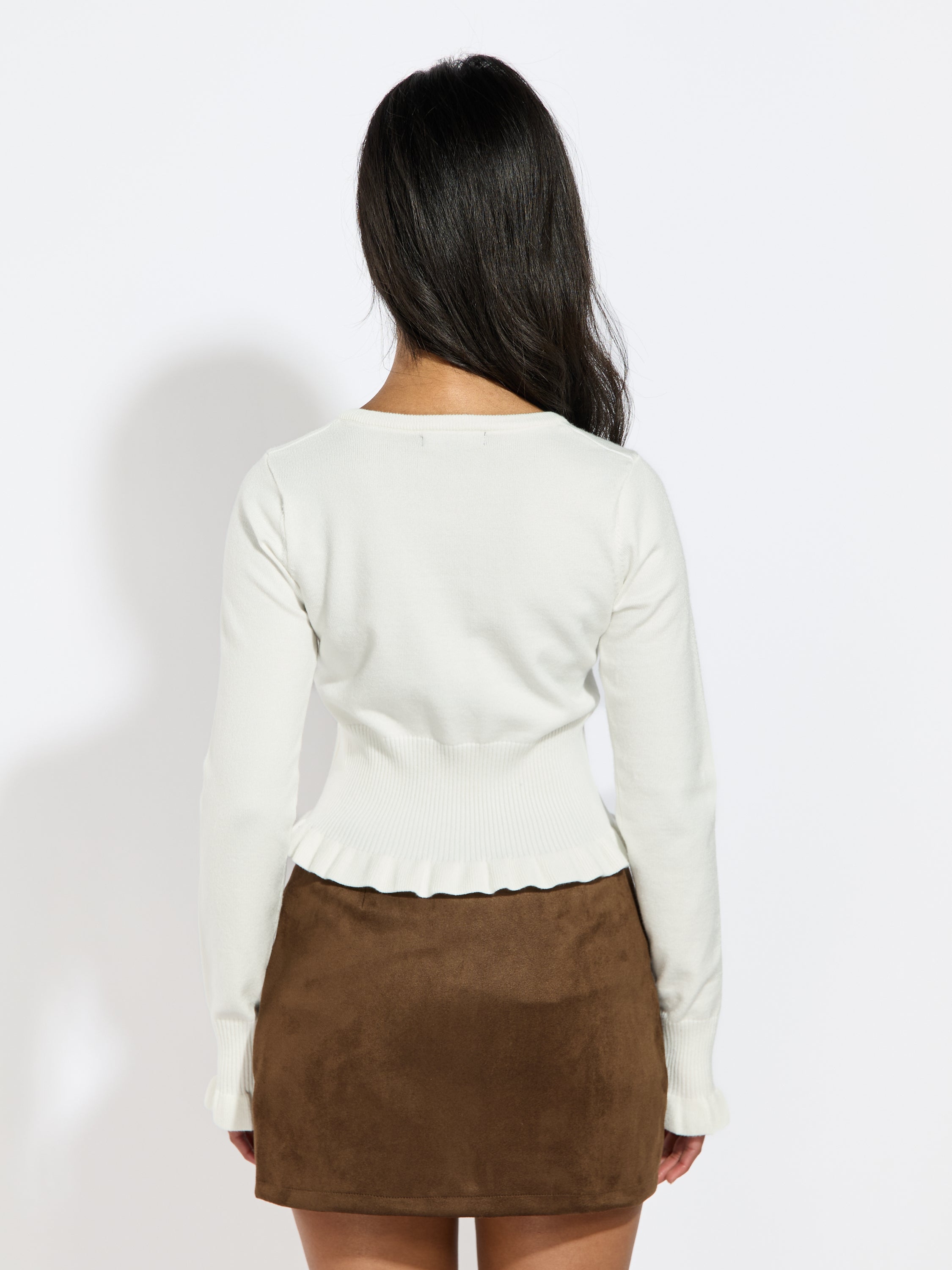 Ruffle Bottom Cardigan