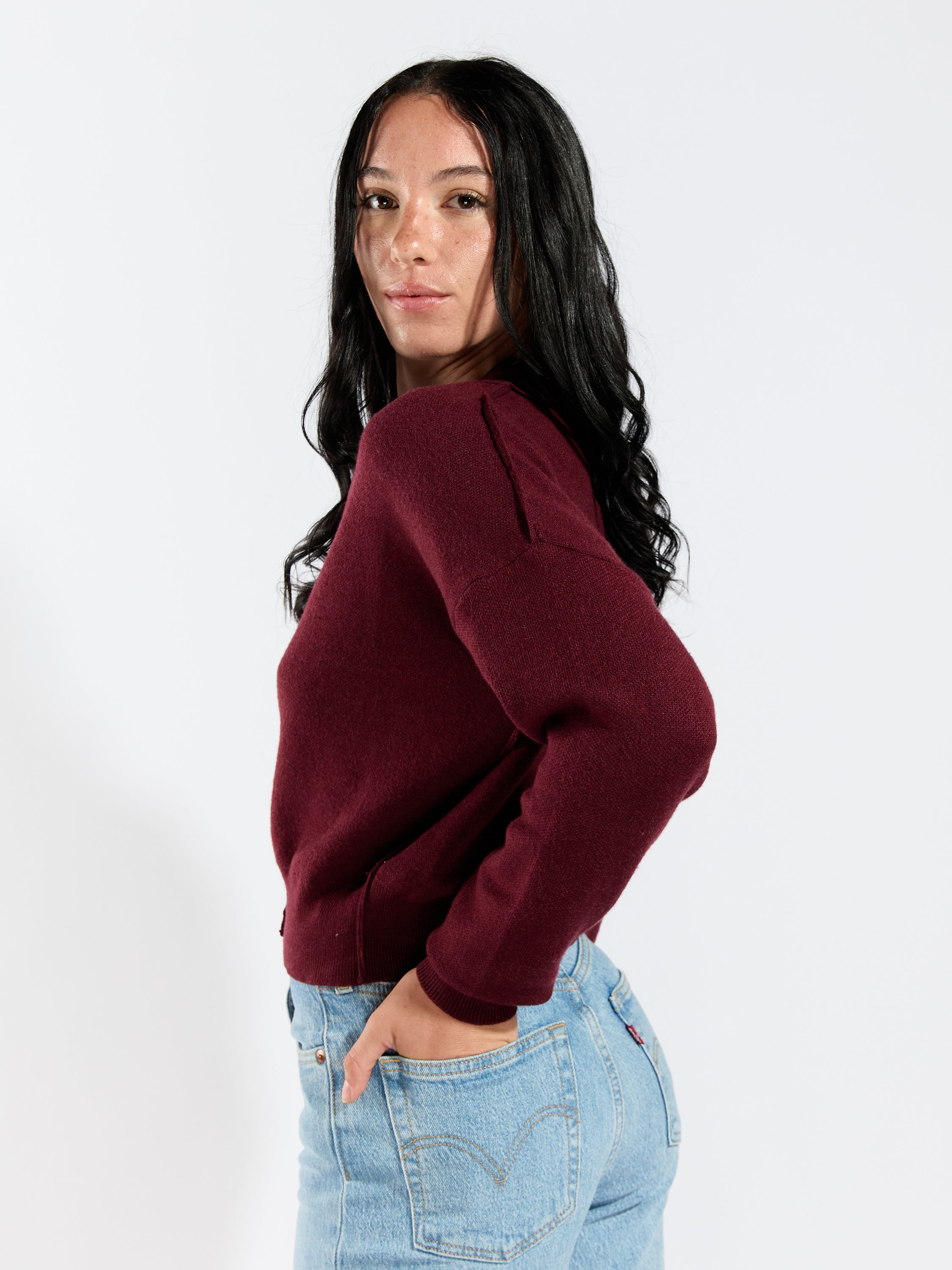 Regi Oversized Gold Button Cardigan