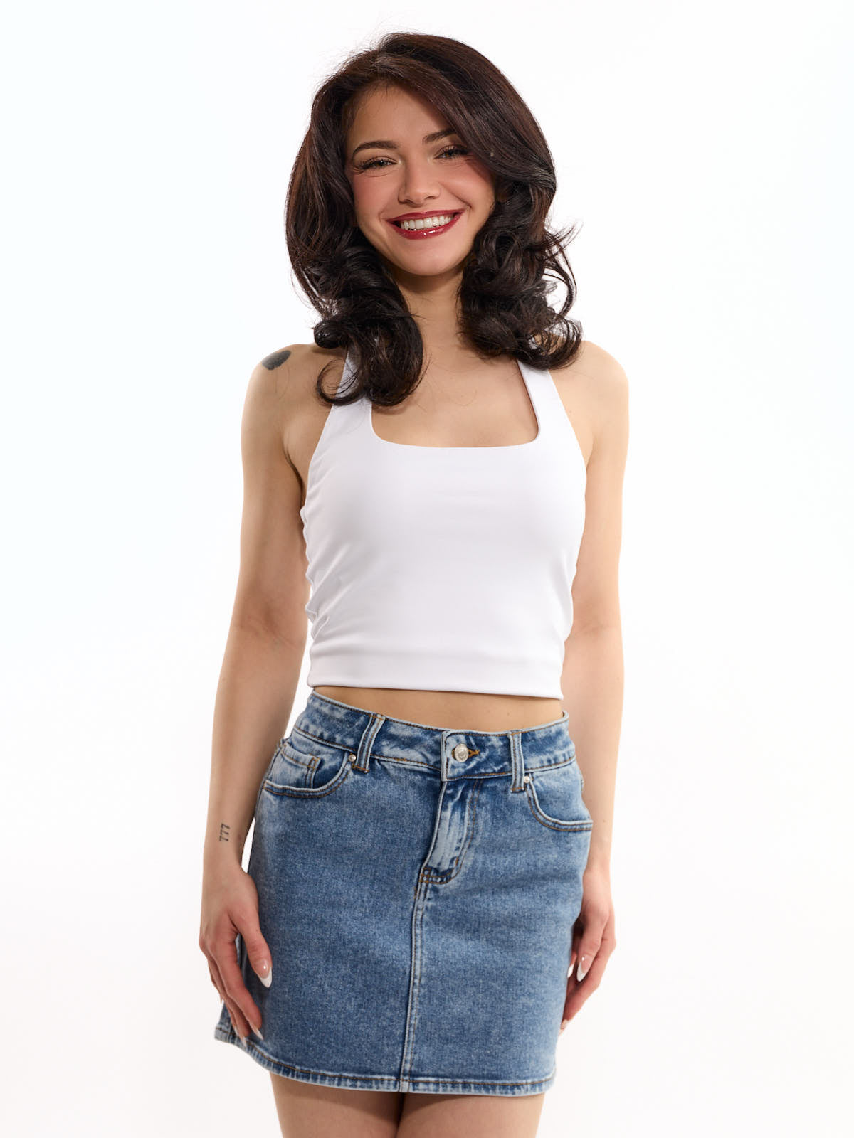 Clean Denim Skirt