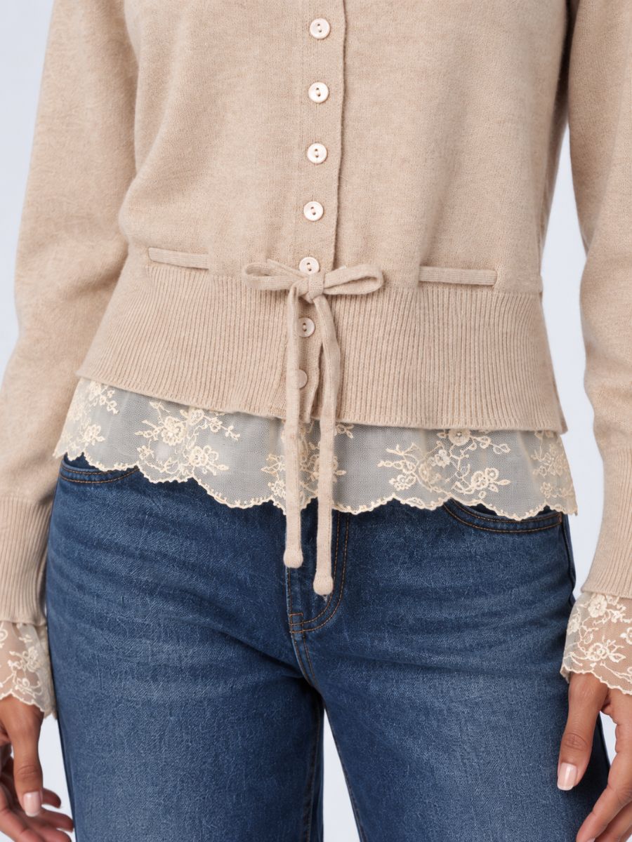 Funkadelic Lace Trim Cardigan