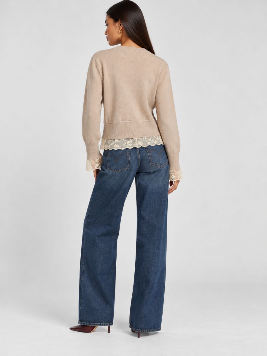 Funkadelic Lace Trim Cardigan